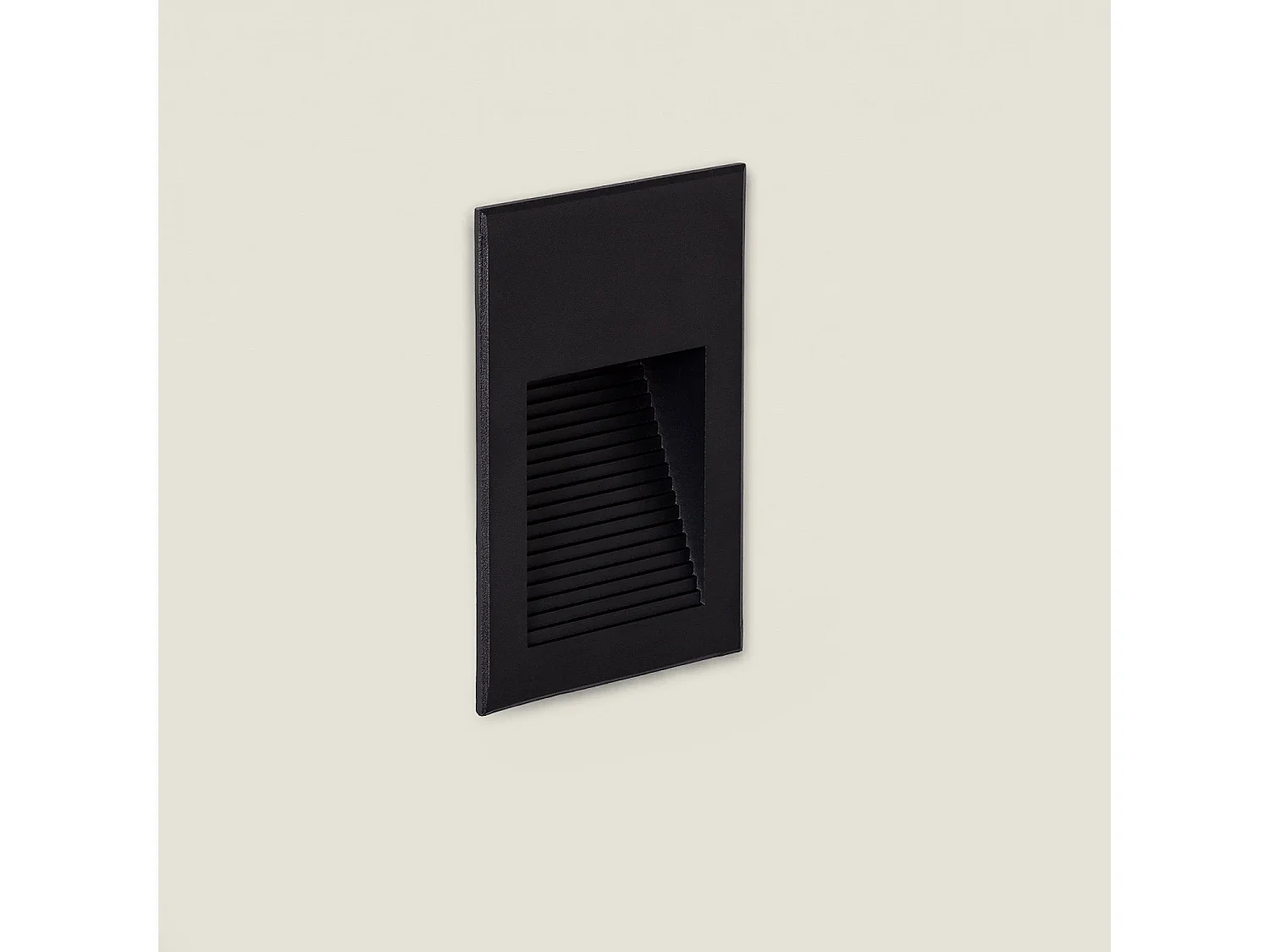 Baliza Exterior LED 5W Empotrable Pared Aluminio Olite 2700K Negro Blanco Cálido