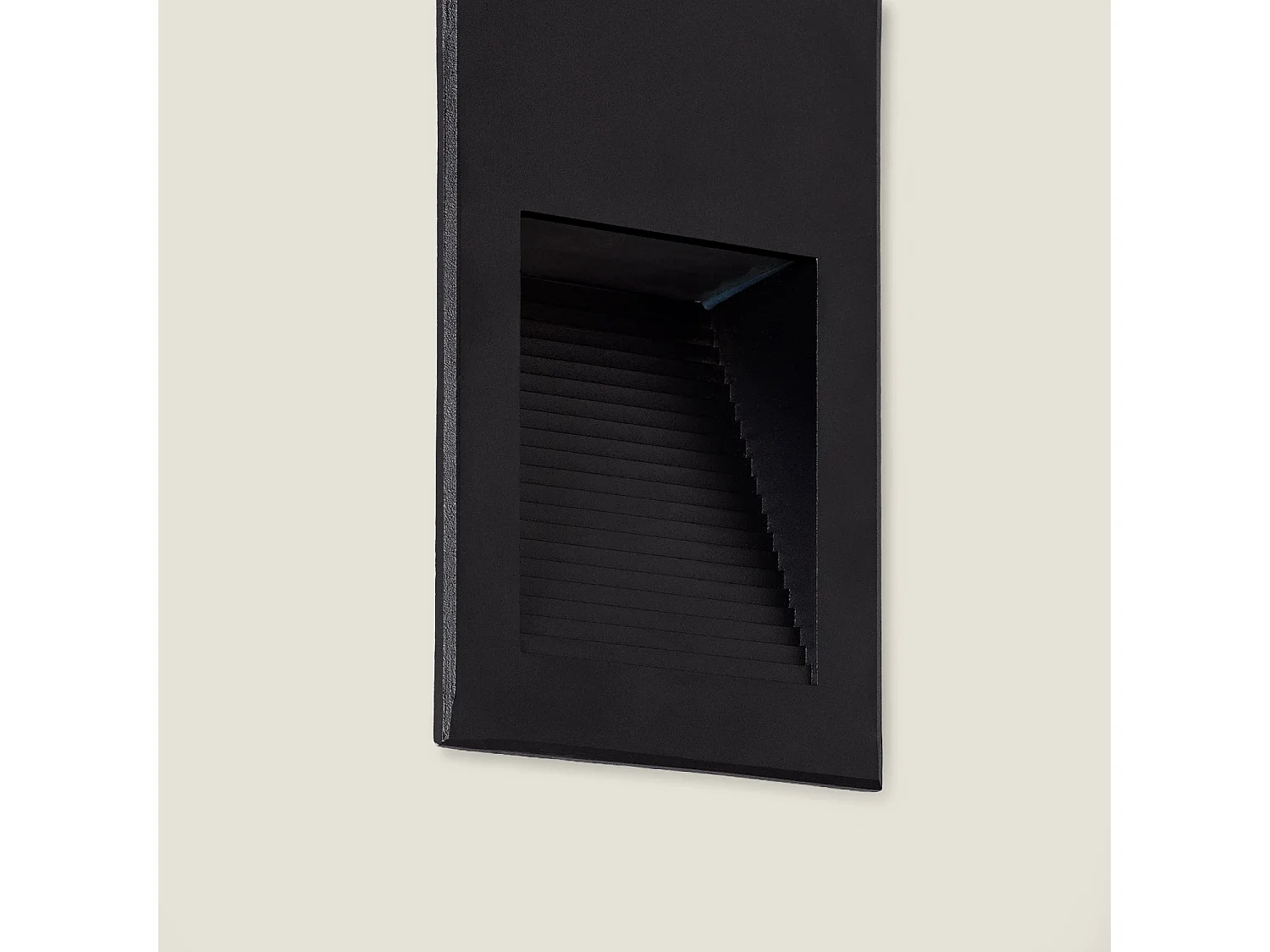 Baliza Exterior LED 5W Empotrable Pared Aluminio Olite 2700K Negro Blanco Cálido