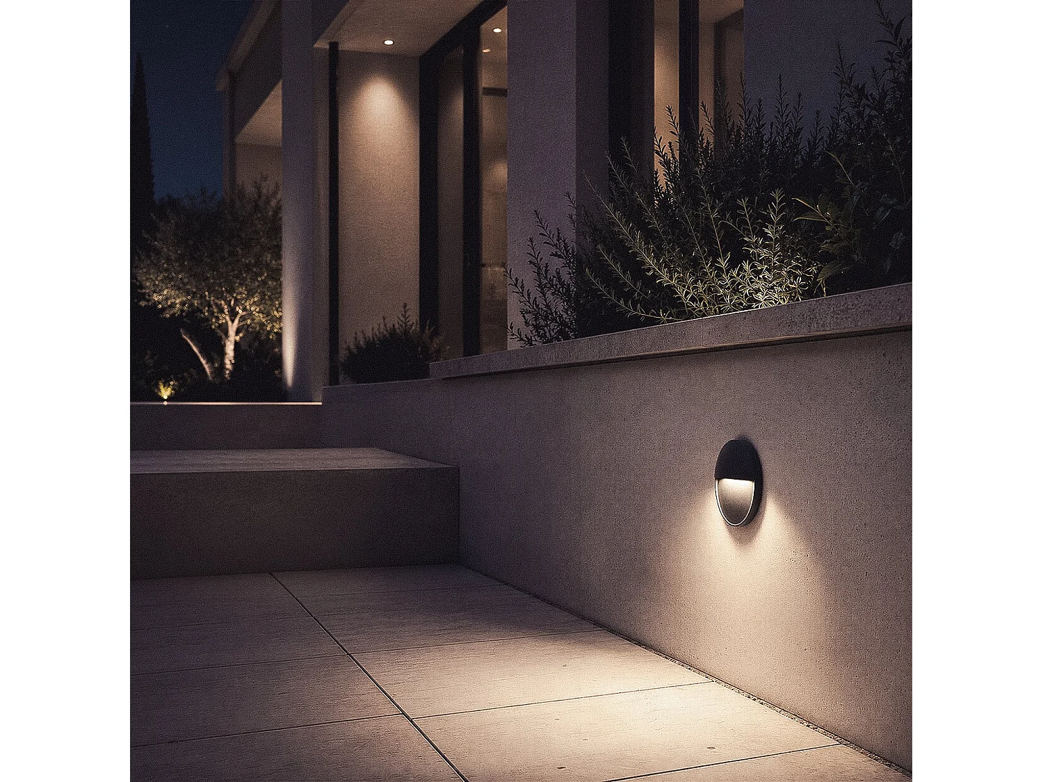 Baliza Exterior LED 3W Superficie Circular Jade 4000K Antracita Blanco Neutro