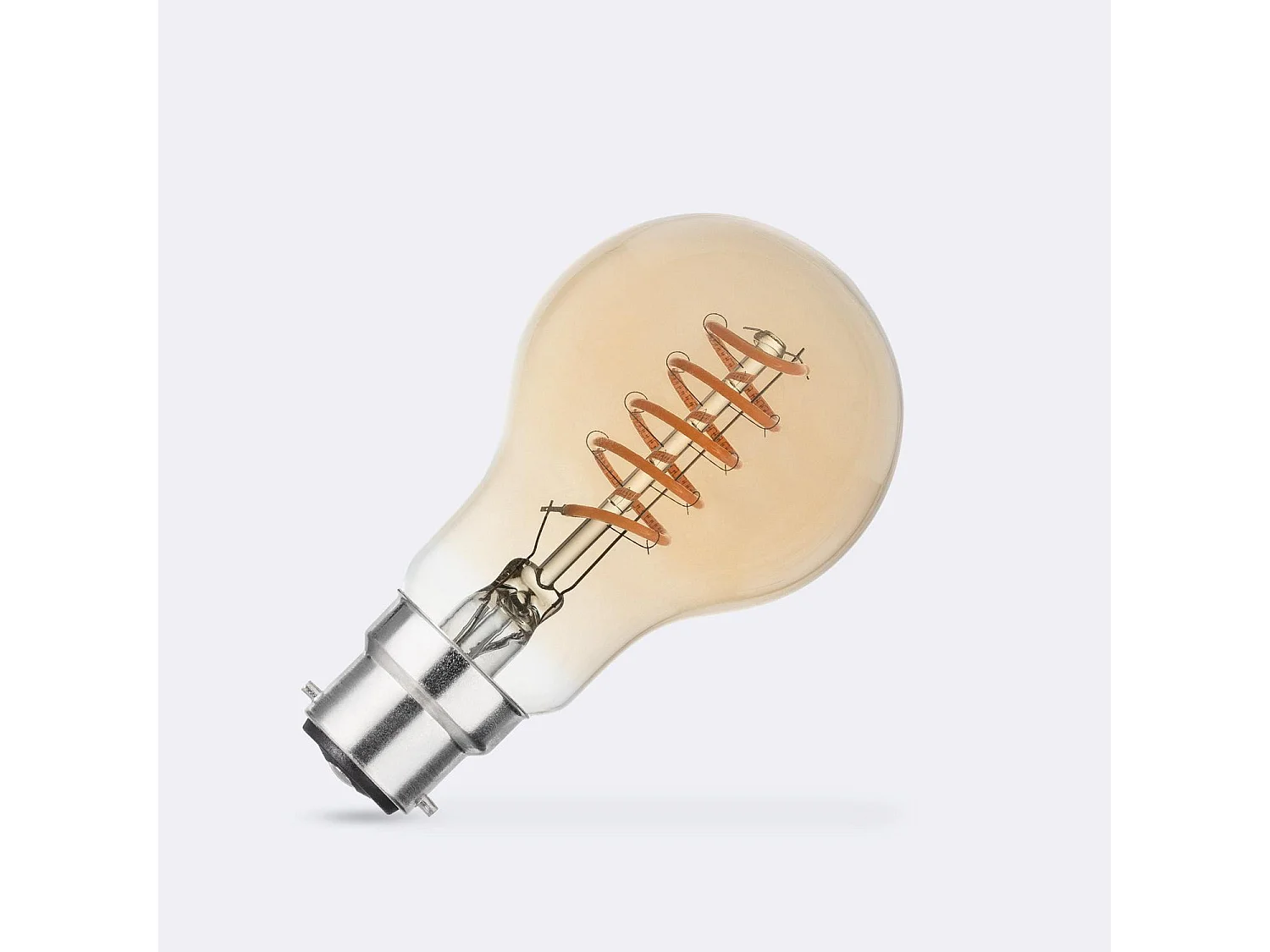 Ampoule à filament LED B22 4W 300 lm A60 avec detecteur crépusculaire No Flicker 2200K Super chaud