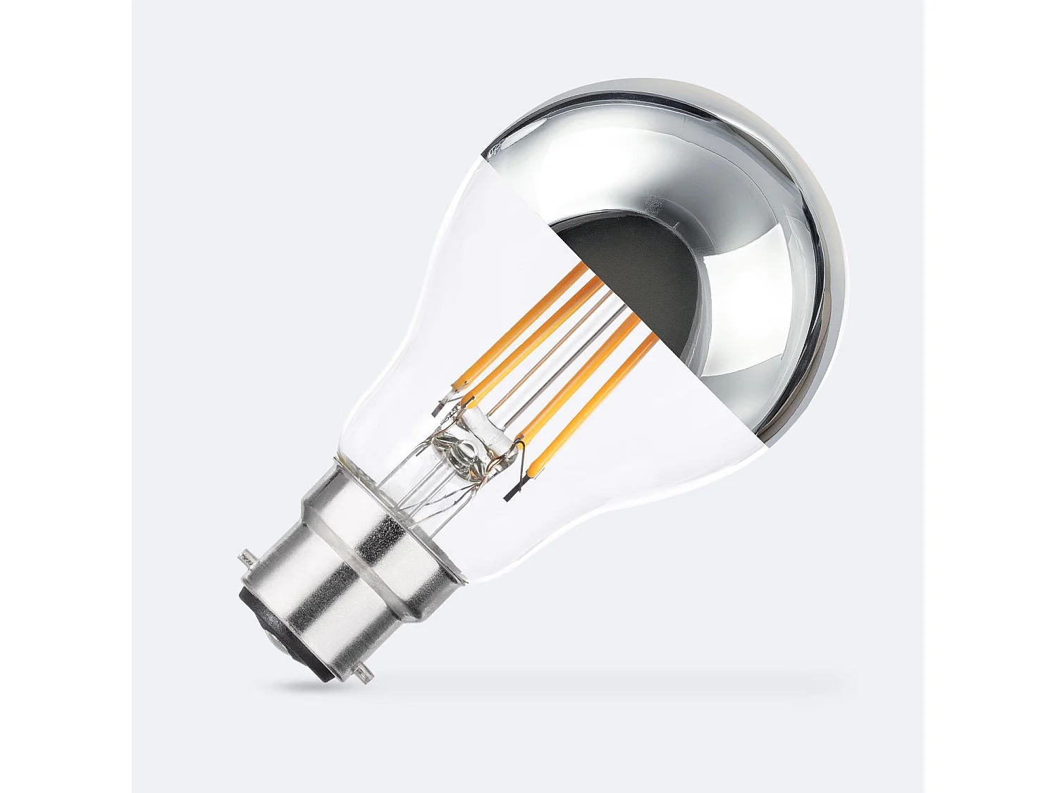 Ampoule Filament LED B22 8W 800 lm A60 Chrome Reflect No Flicker 2200K Super chaud