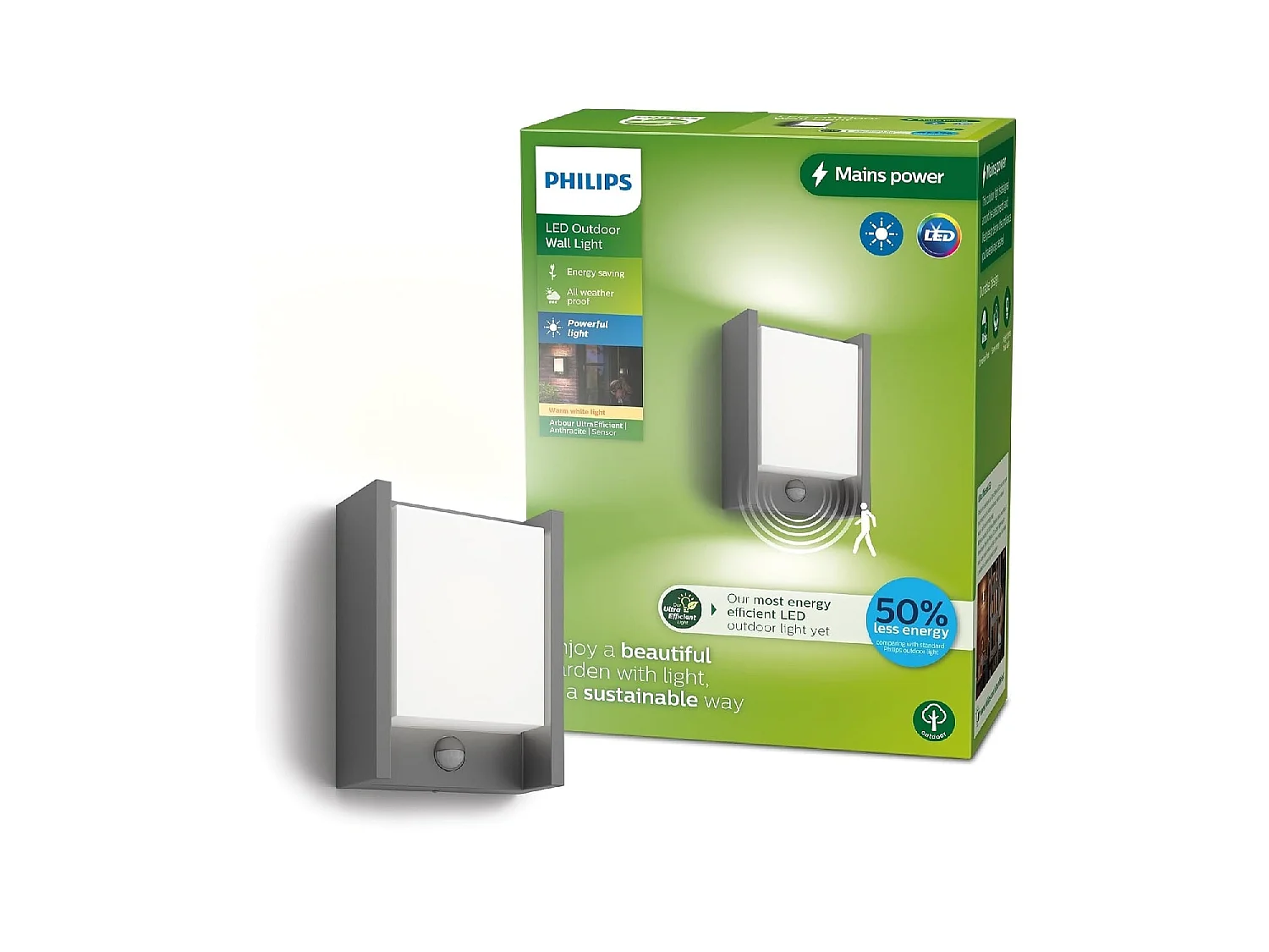 Applique Murale Extérieure LED 3,8 W  Arbour 2700K Blanc chaud