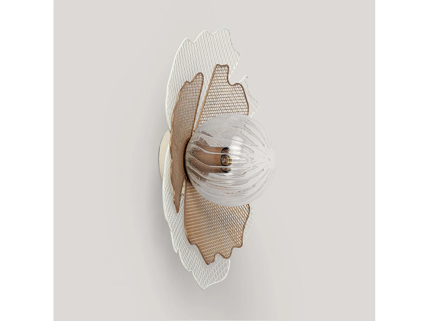 Aplique de Pared Metal y Cristal Pianella ILUZZIA Dorado