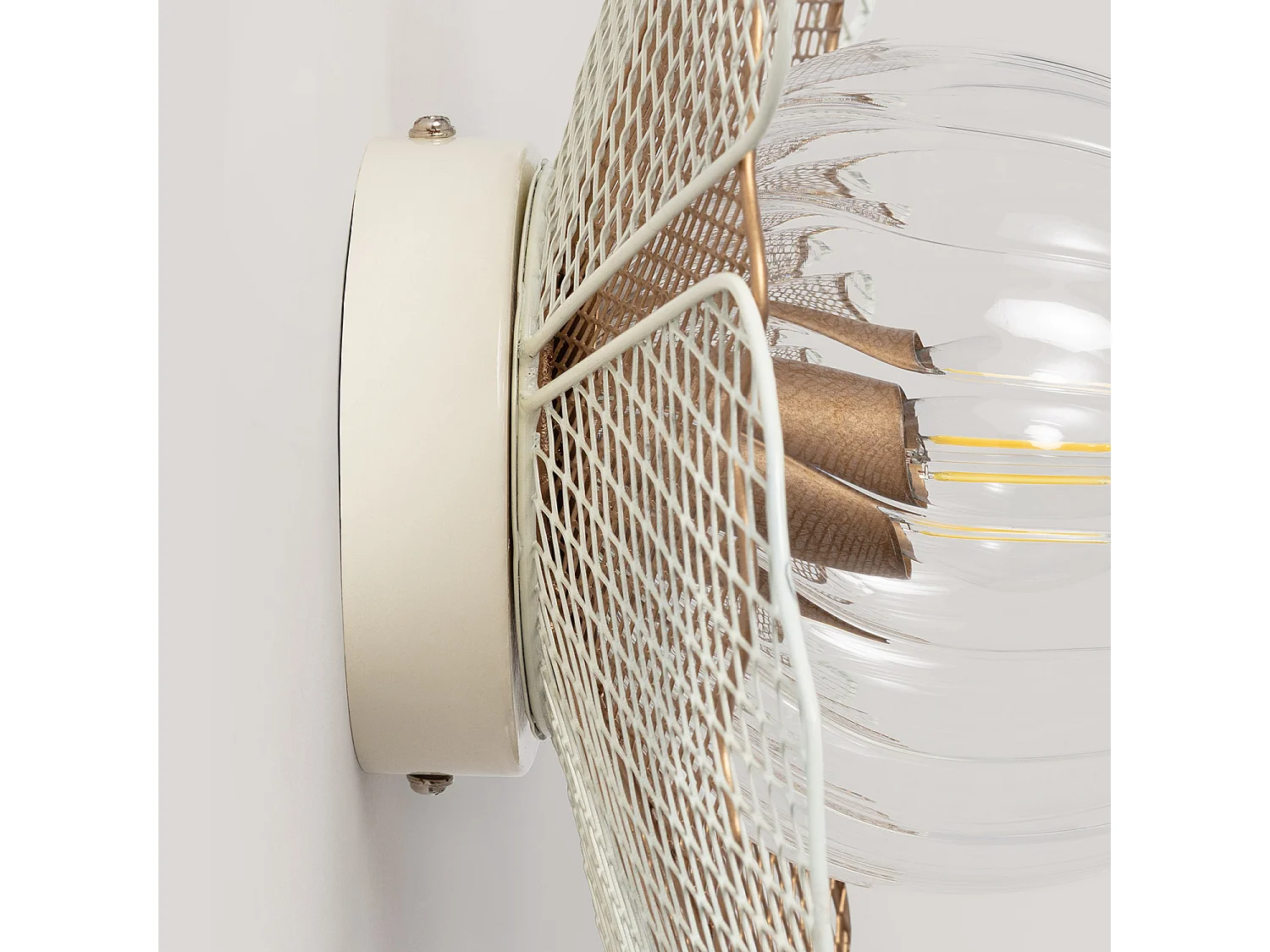 Aplique de Pared Metal y Cristal Pianella ILUZZIA Dorado