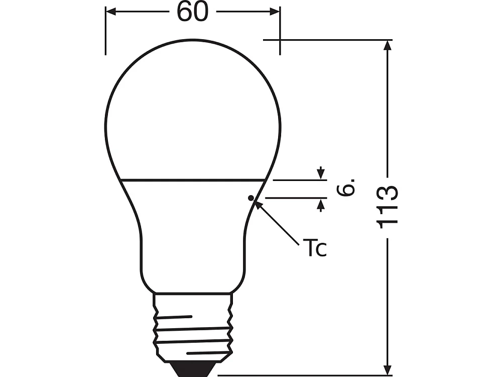 Lampadina LED E27 8.5W 806 lm A60 Parathom Value Classic 4052899326842  6500K Bianco Freddo
