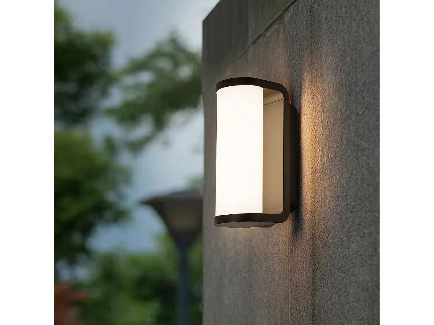 Applique da Parete Alluminio per Esterno LED 15W Dybowo 3000K Nero Bianco Caldo