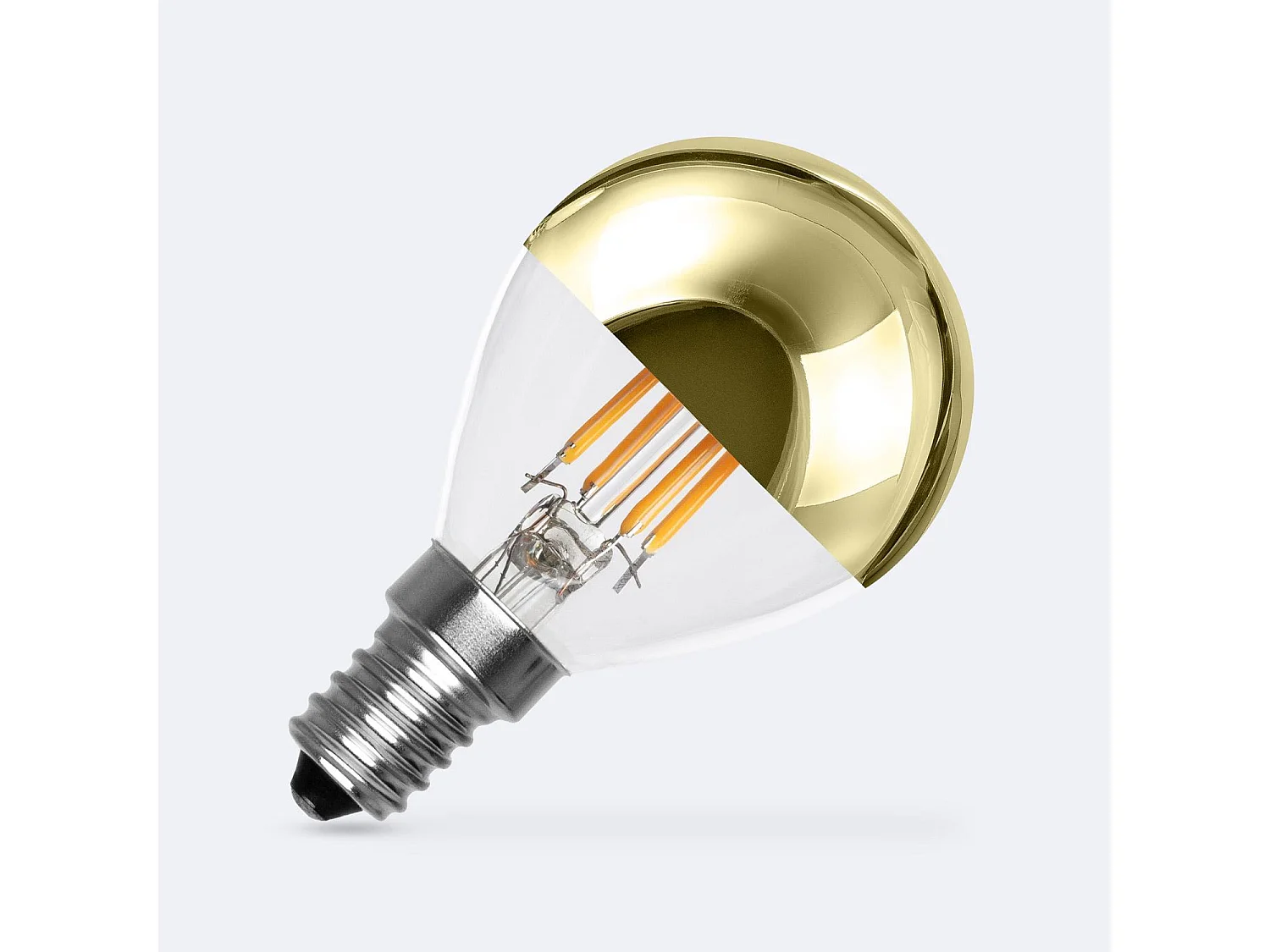 Ampoule à filament LED E14 4W 400 lm G45 Gold Reflect 2200K Super chaud