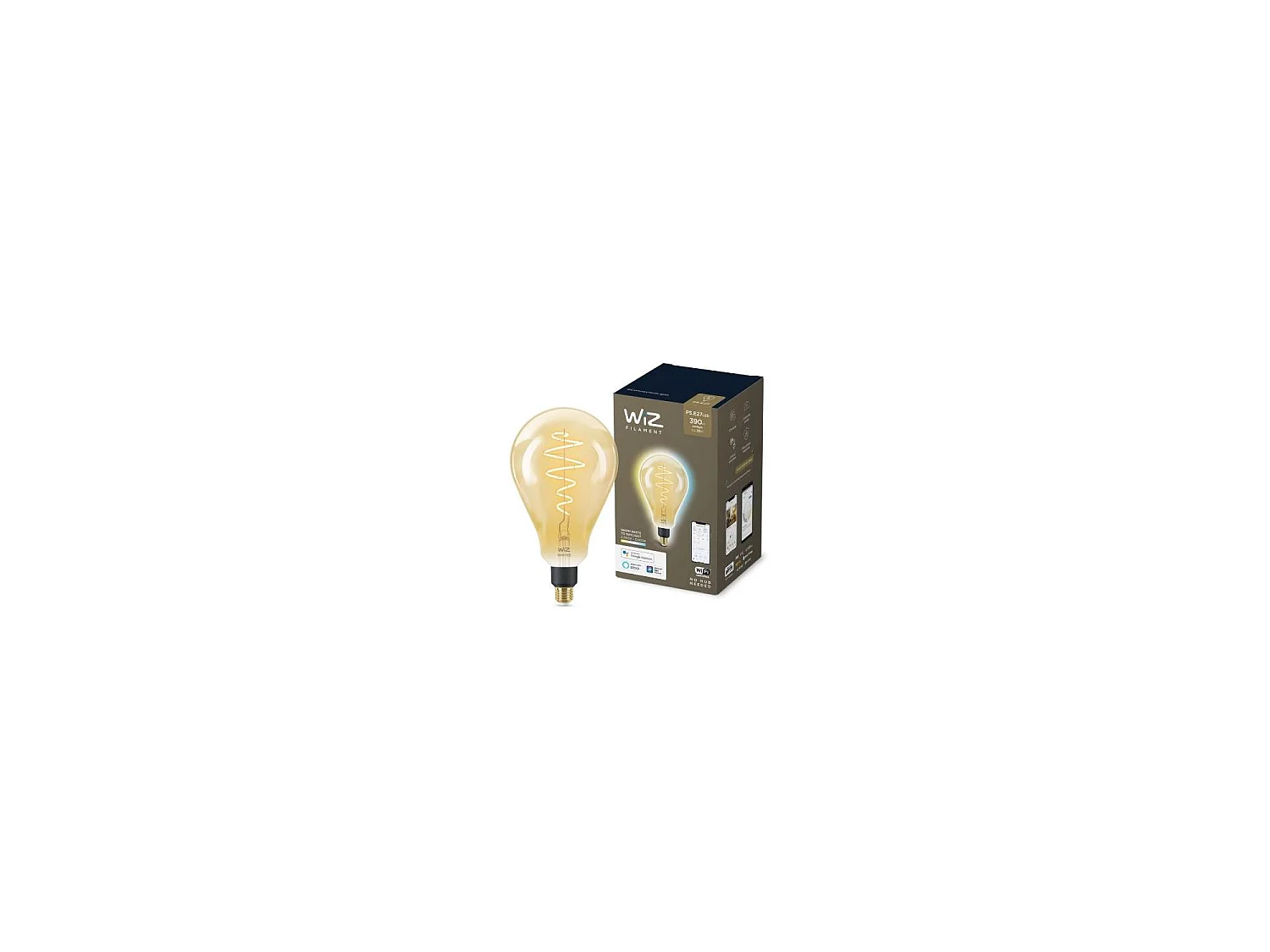 Lampadina LED E27 Smart 6.5W 390 lm PS160 Wi-Fi + Bluetooth Regolabile CCT Selezionabile WIZ Selezionabile (Caldo-Naturale-Freddo)
