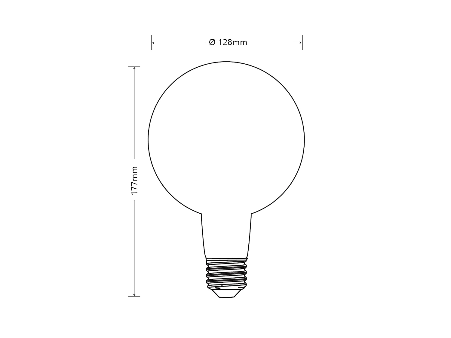 Ampoule filament LED E27 12W 1440lm G125 Cristal Opale 2800K Blanc chaud