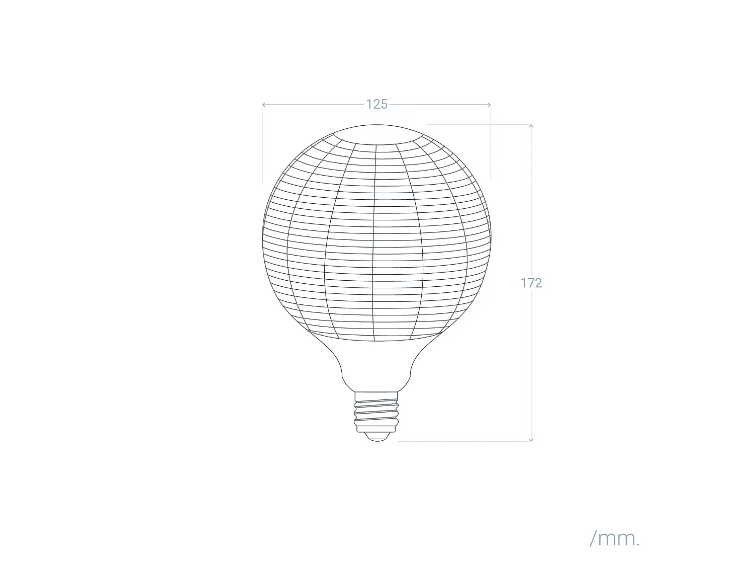 Ampoule Filament LED E27 6W 180 lm G125 Opal No Flicker 1800K Super chaud