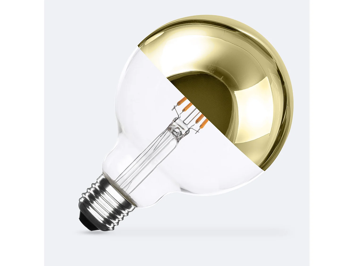 Lampadina LED Filamento E27 6W 600 lm G95 Gold Reflect No Flicker 2200K Super Caldo