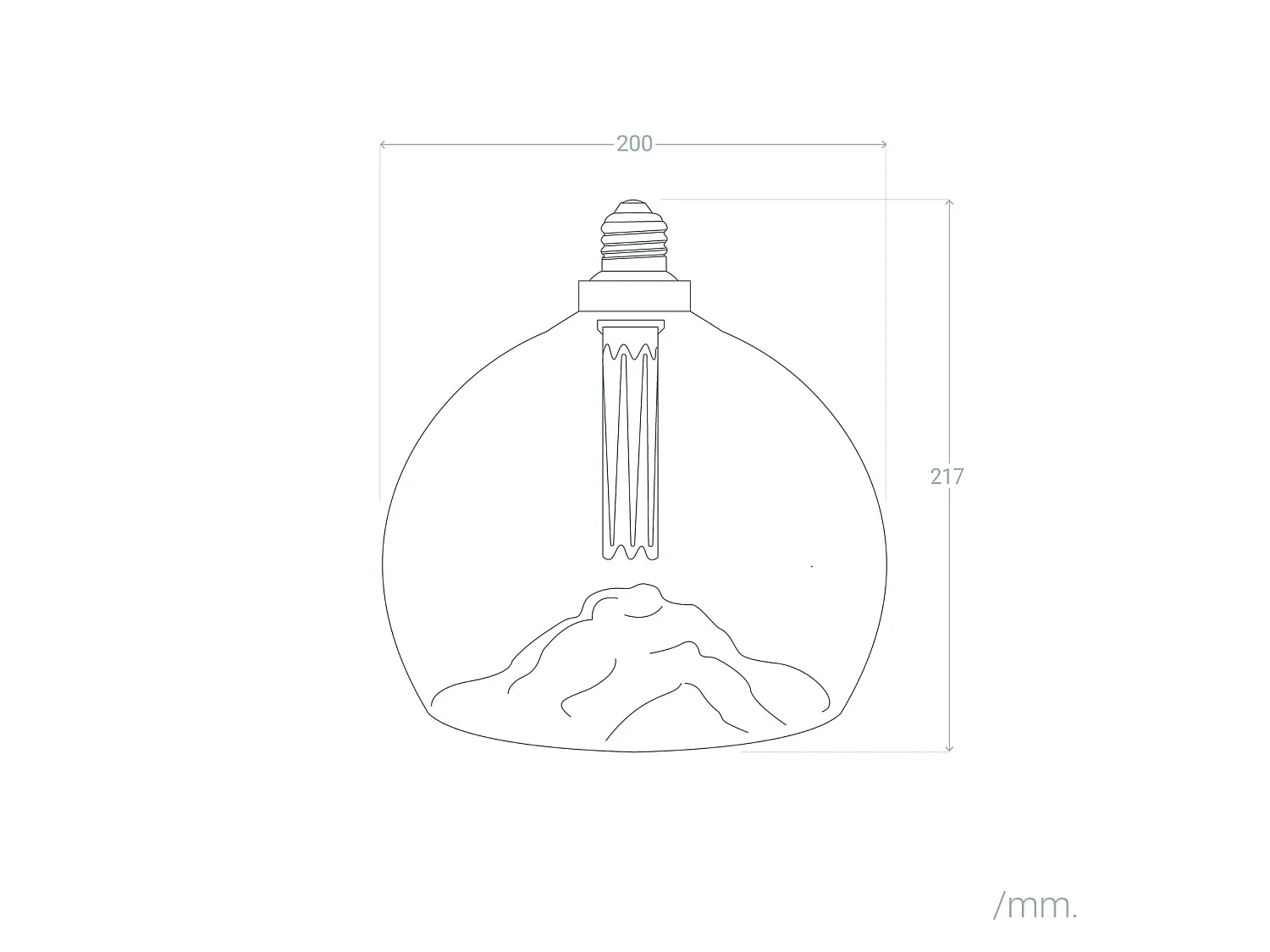 Ampoule Filament LED E27 4W 180 lm G200 No Flicker 1800K Super chaud