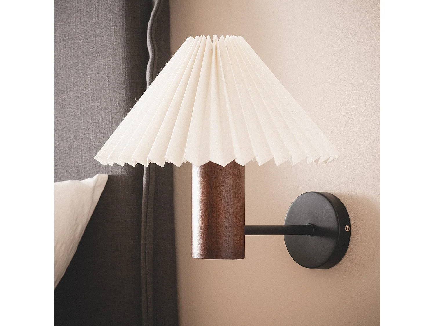 Aplique de Pared Madera Leonessa ILUZZIA Blanco Roto