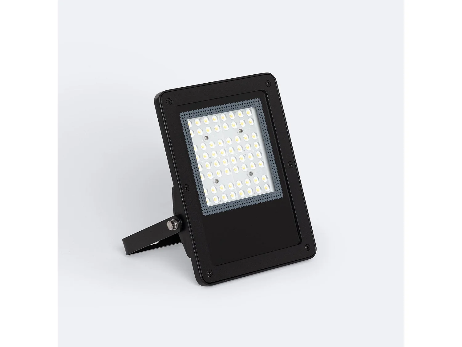 Foco Proyector LED 50W Regulable 0-10V 170 lm/W IP65 ELEGANCE Slim PRO Negro 3000K Blanco Cálido Asimétrica 30ºx90º