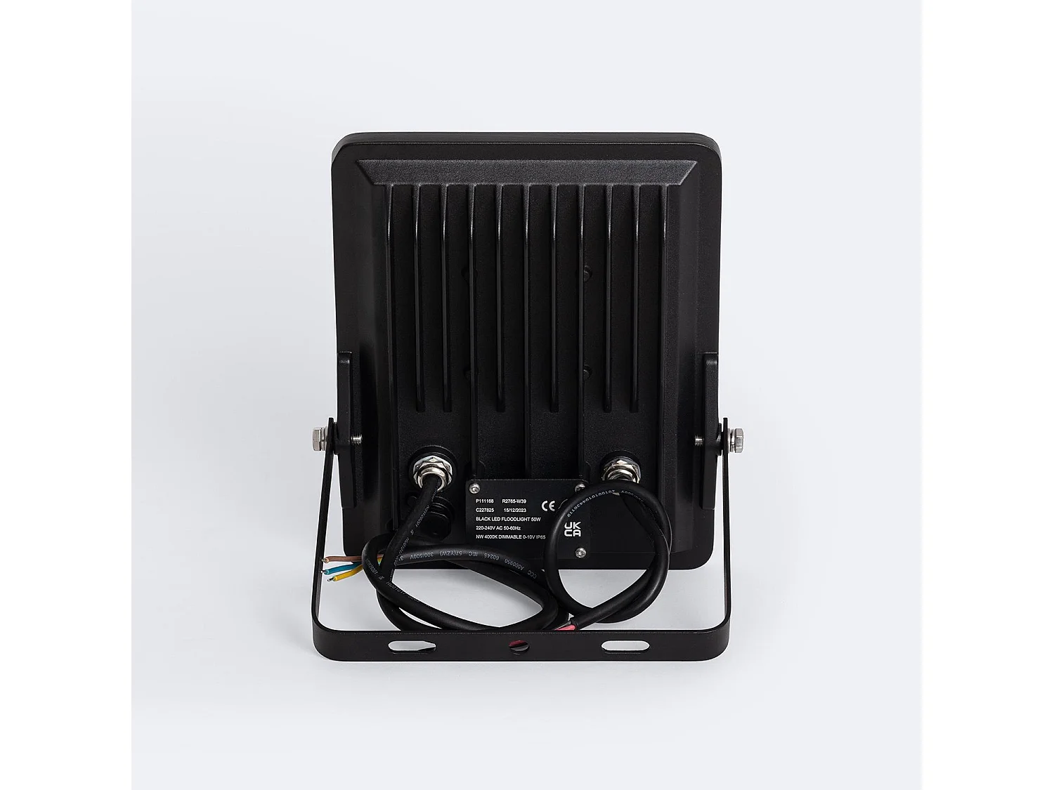 Foco Proyector LED 50W Regulable 0-10V 170 lm/W IP65 ELEGANCE Slim PRO Negro 3000K Blanco Cálido Asimétrica 30ºx90º