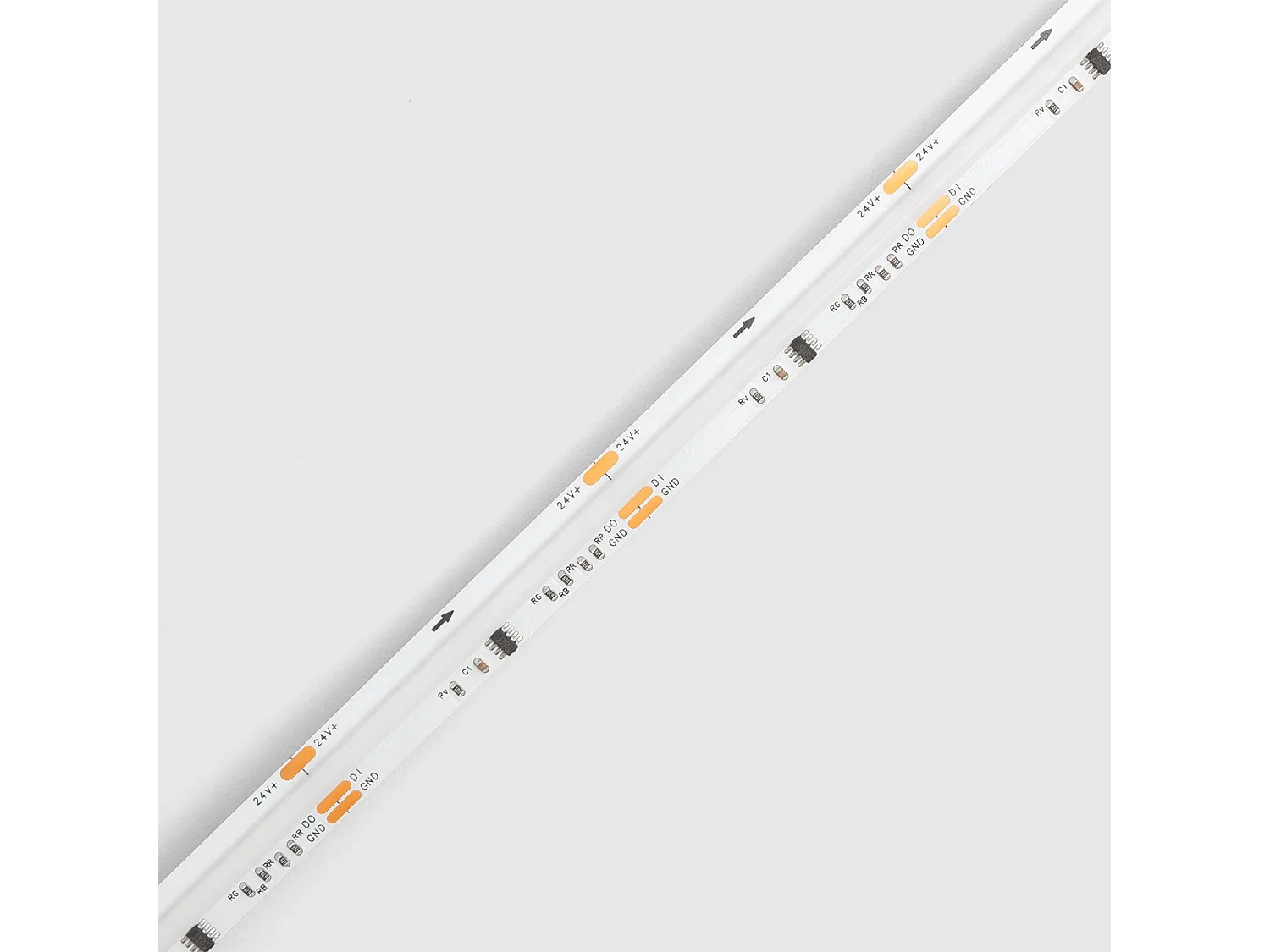 Ruban LED Digital SPI 24V RGBIC COB 720 LED/m 5m Largeur 10mm Coupe 5 cm IP20 RGBIC