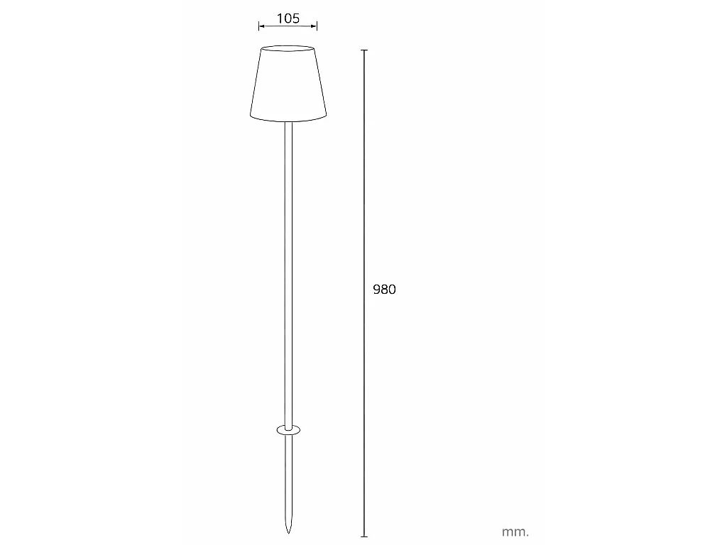 Baliza LED 3W para Exterior Batería USB Recargable Aluminio con Pincho 80cm Anisa Blanco