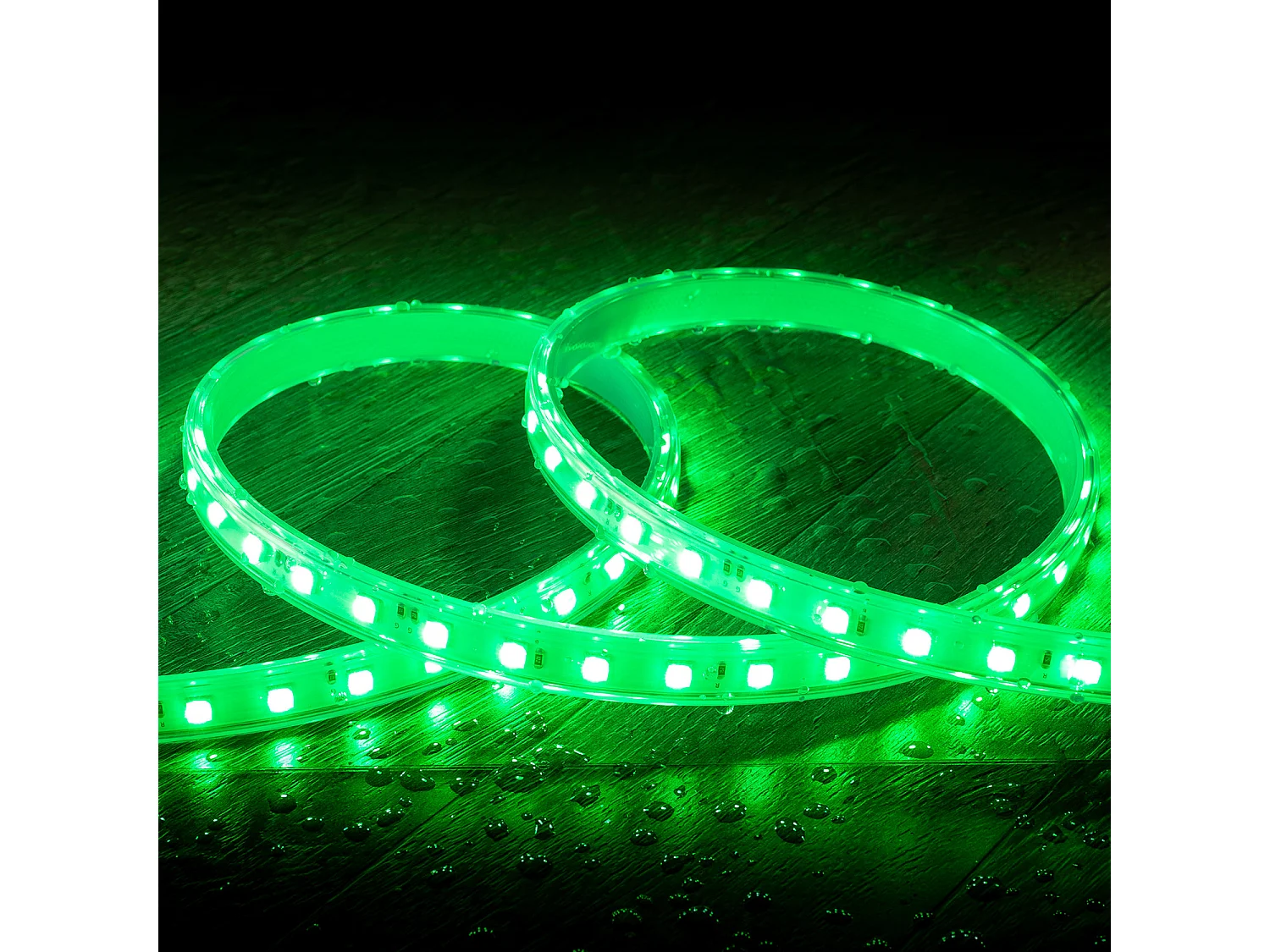 Ruban LED RGB 220V SMD 60 LED/m BOBINE 50m 9,5W/m Largeur 14,5mm Coupe 100cm IP65 avec Télécommande IR RGB
