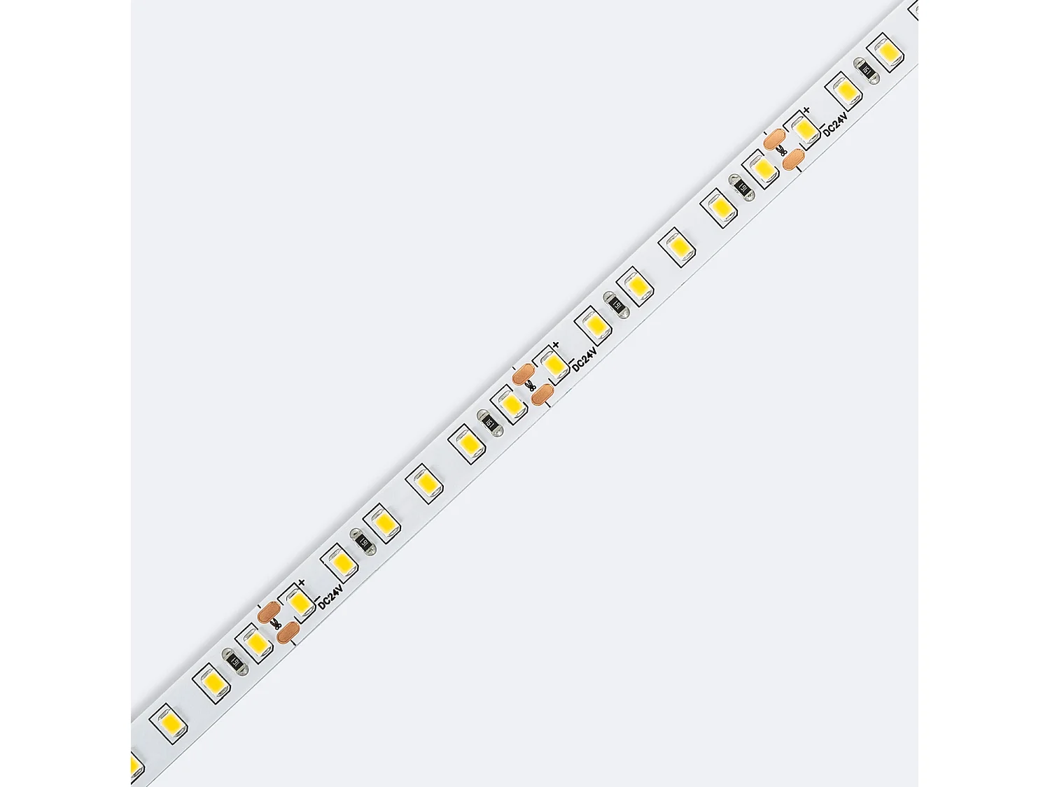 Ruban LED 24V SMD 120 LED/m BOBINE 20m 10W/m 1100lm/m Largeur 8mm Coupe 5cm IP20 2700K Blanc chaud