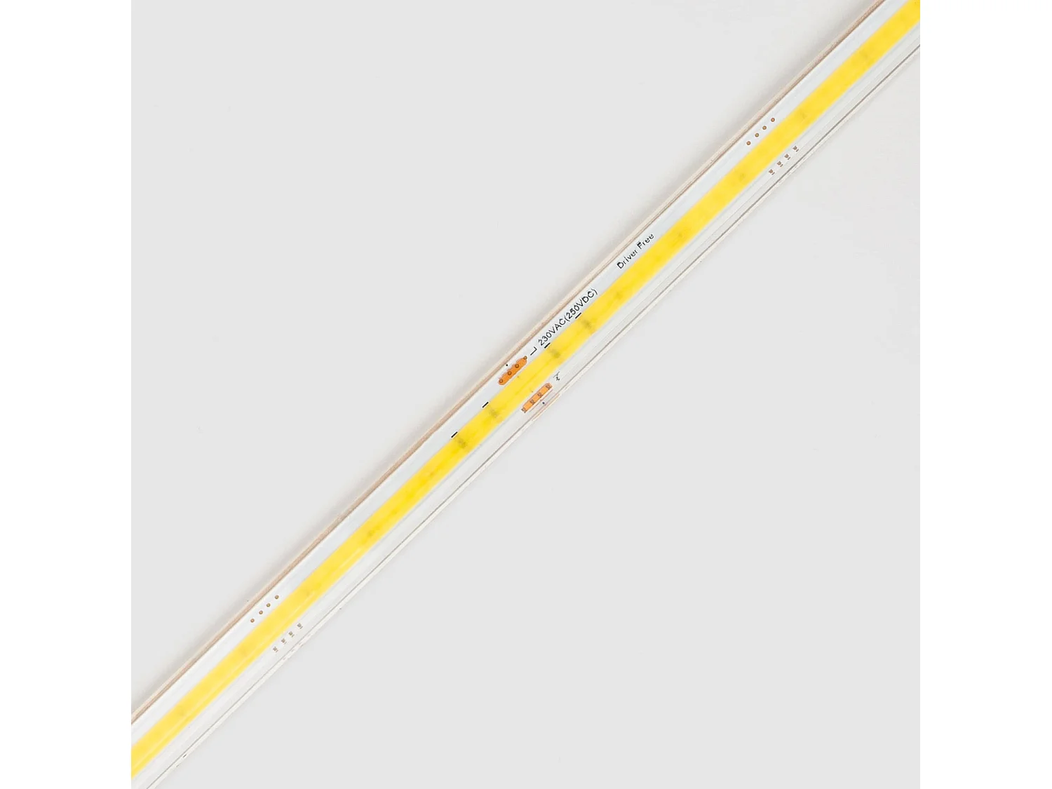 Ruban LED Dimmable 220V COB Auto-redressement 320 LED/m 14W/m 1120lm/m SILICONE FLEX Largeur 10mm Coupe 25cm IP65 Sur Mesure 2300K Super chaud 2 m