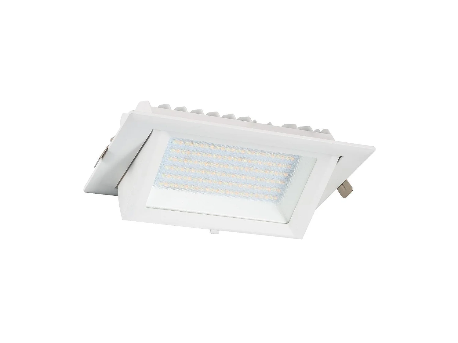 Spot Downlight LED 60W Rectangulaire Orientable  130 lm/W  Coupe 210x125 mm 5000K Blanc froid