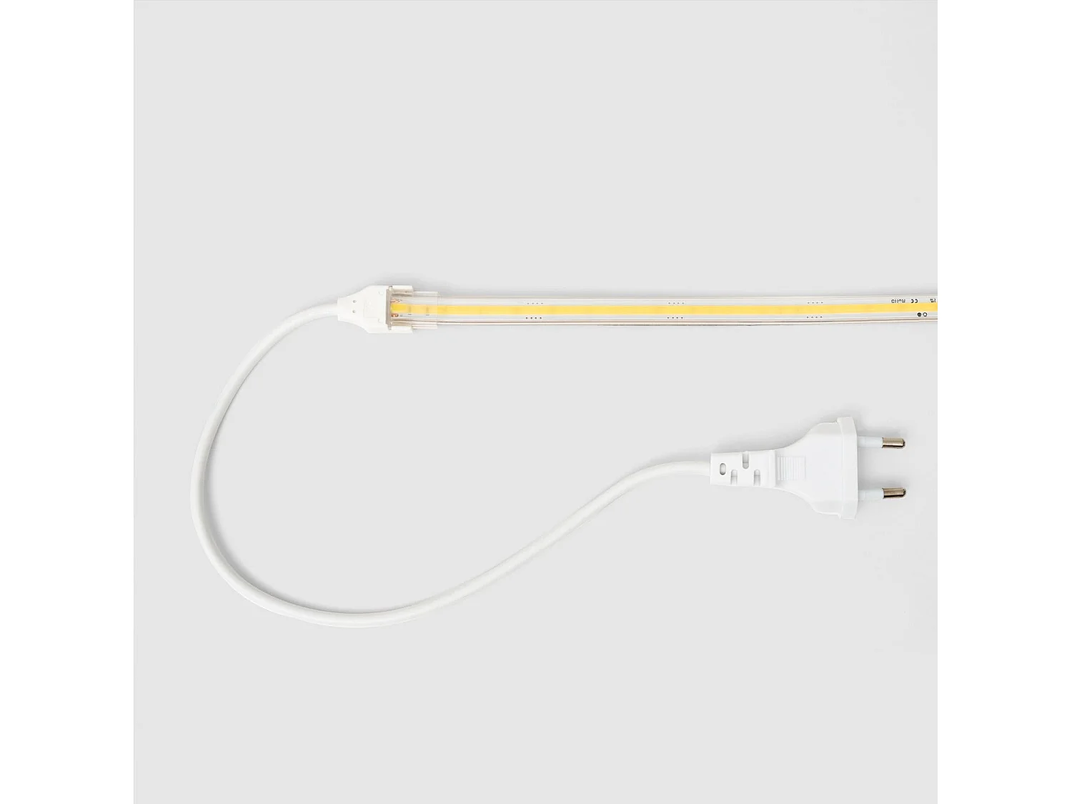 Striscia LED Regolabile 220V COB Autorettificata 320 LED/m 14W/m 1120lm/m SILICONE FLEX Larga 10mm IP65 Taglio 25cm 2300K Super Caldo 50 m