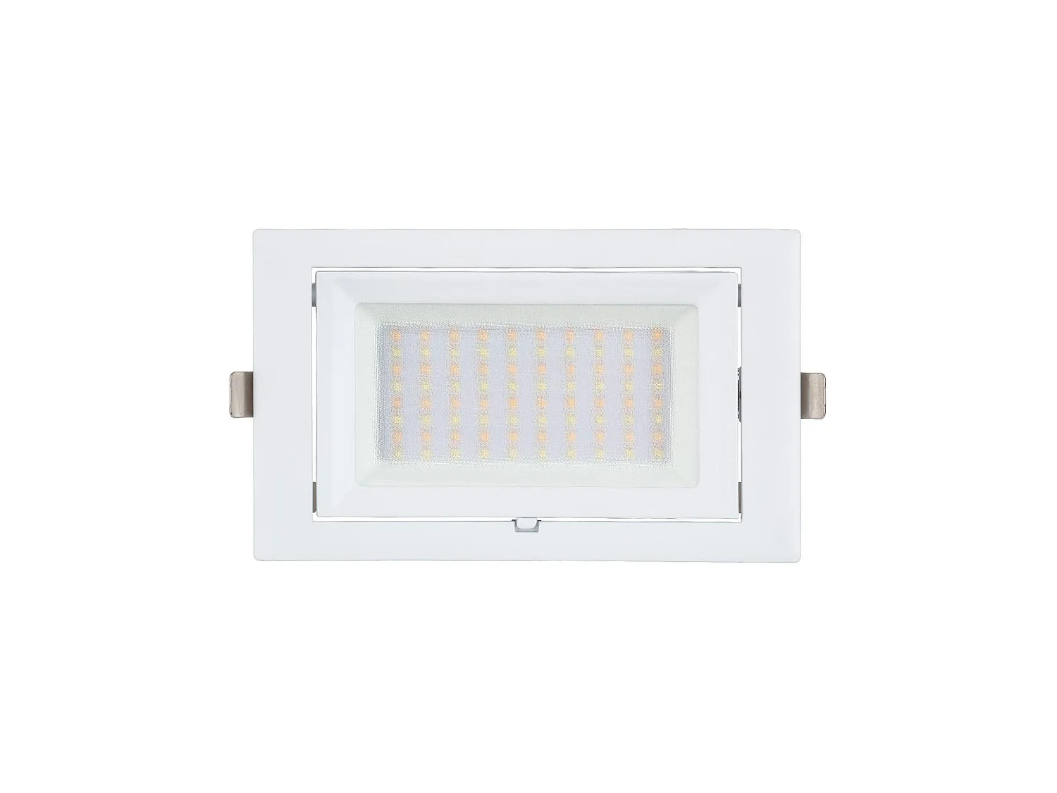 Spot Downlight LED 38W Rectangulaire Orientable  130 lm/W  Coupe 210x125 mm Sélectionnable (Neutre-Froid)
