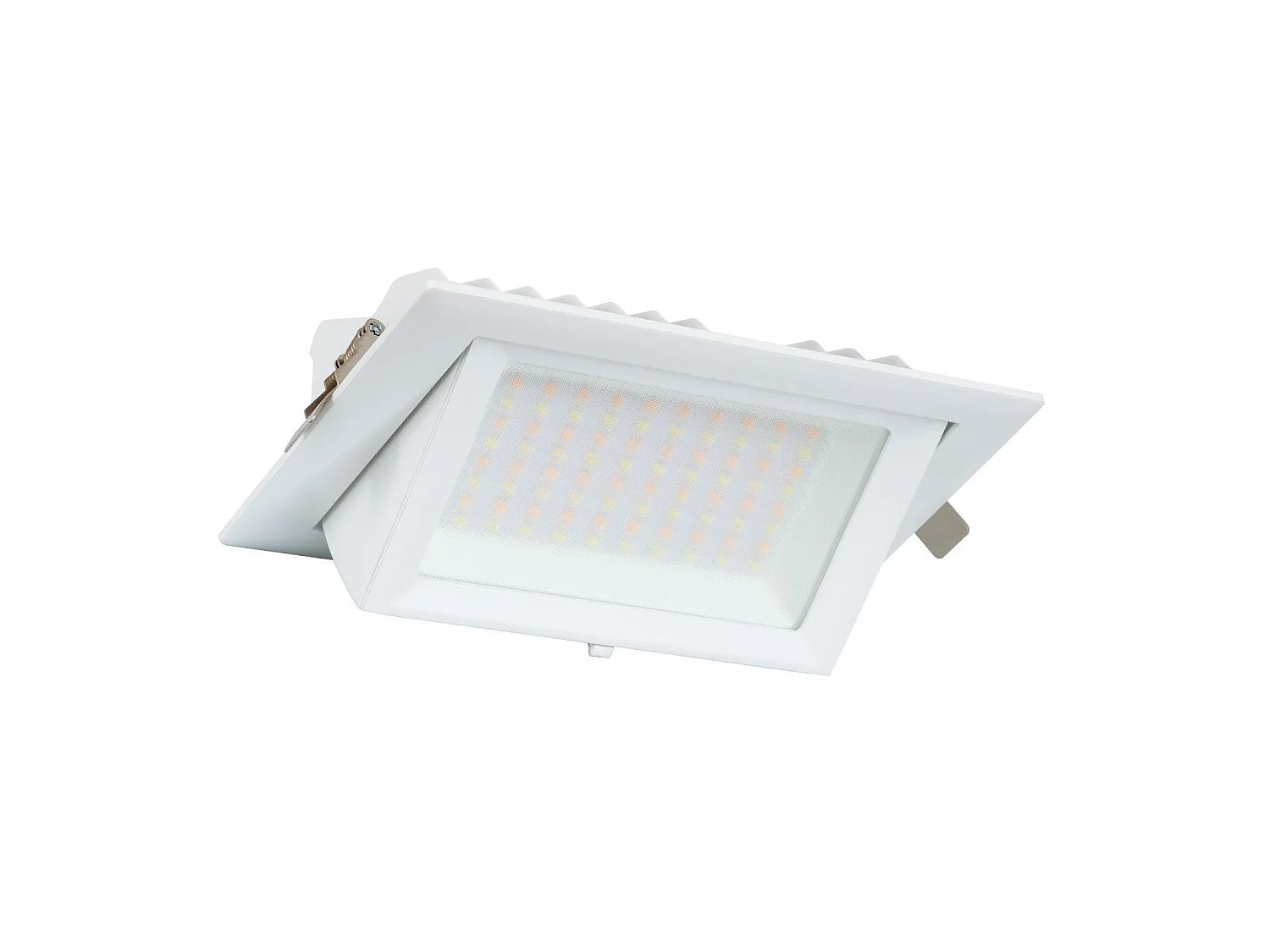 Spot Downlight LED 38W Rectangulaire Orientable  130 lm/W  Coupe 210x125 mm Sélectionnable (Neutre-Froid)