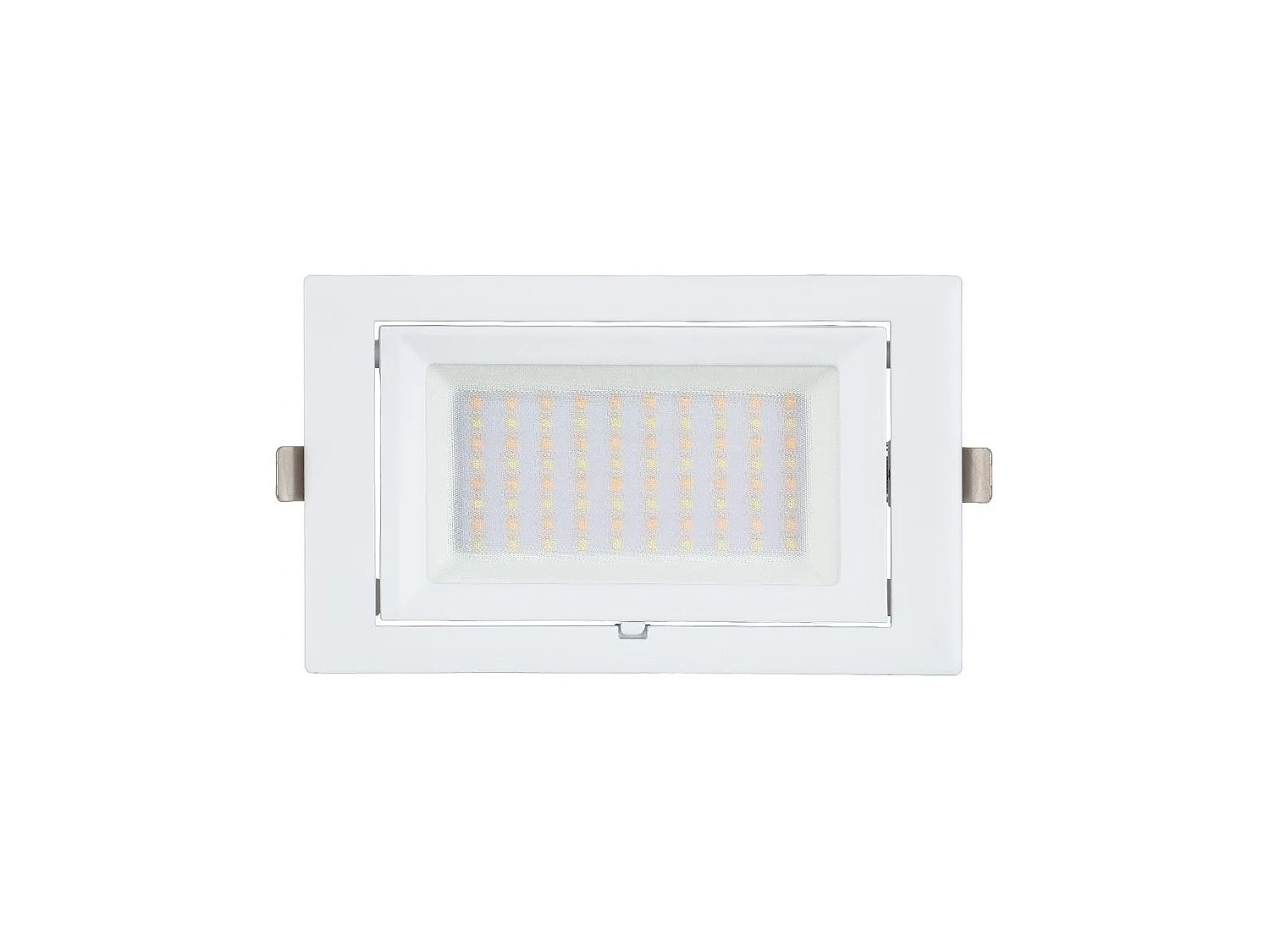 Spot Downlight LED 38W Rectangulaire Orientable  130 lm/W  Coupe 210x125 mm Sélectionnable (Neutre-Froid)