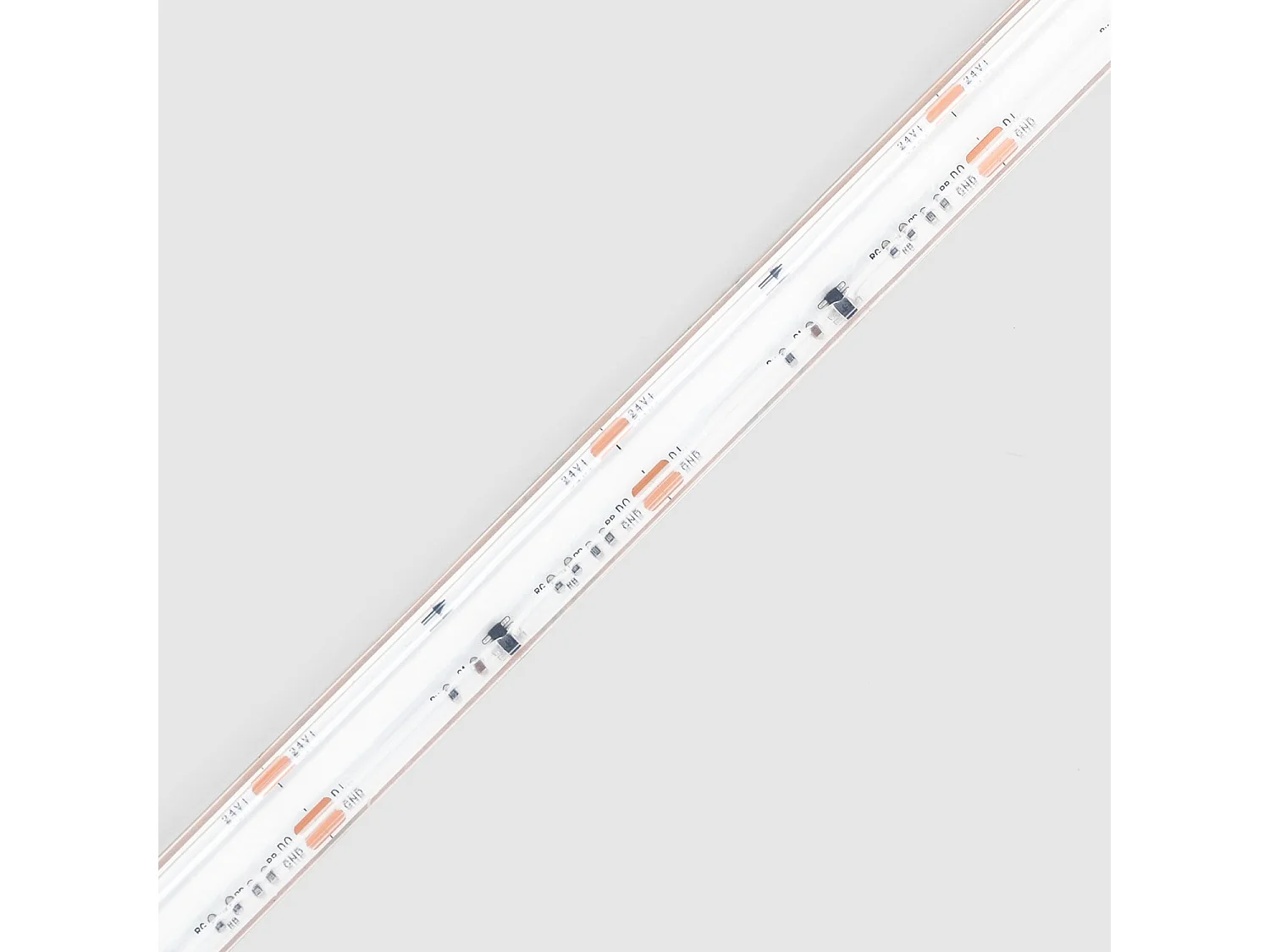 Ruban LED Digital SPI 24V RGBIC COB 720 LED/m 5 m Largeur 12 mm Coupe tous les 5 cm IP65 RGBIC