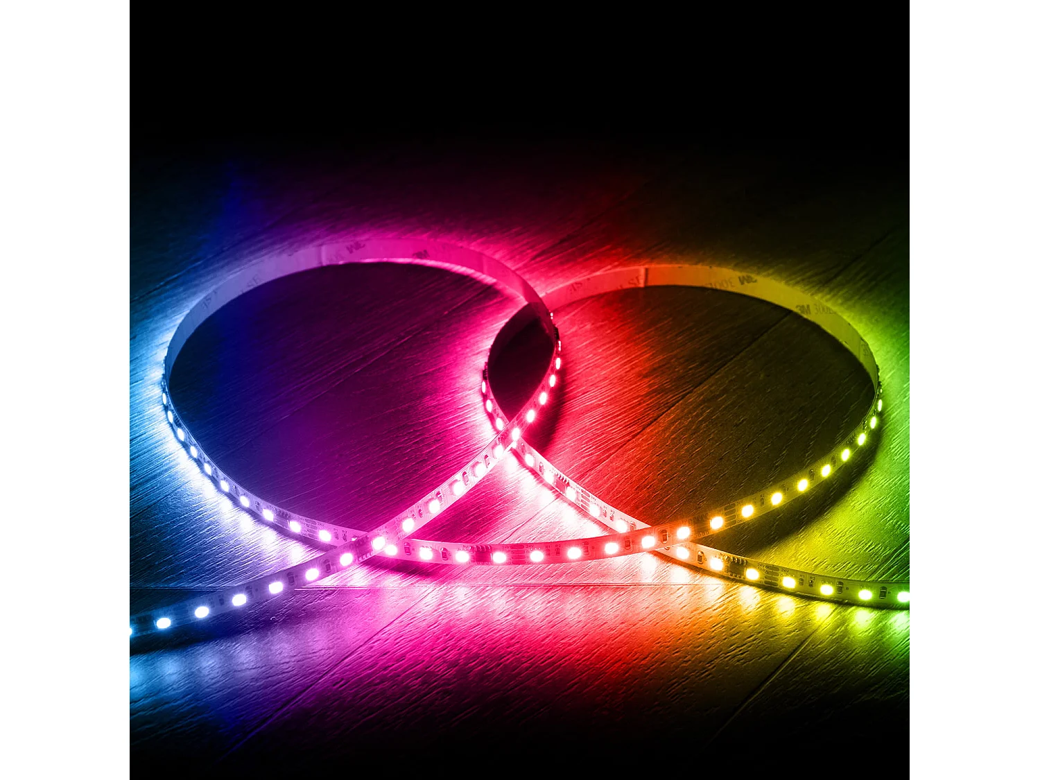 Ruban LED Digital SPI 24V RGBIC SMD 96 LED/m 5m Largeur 8mm Coupe 6 cm IP20 RGBIC
