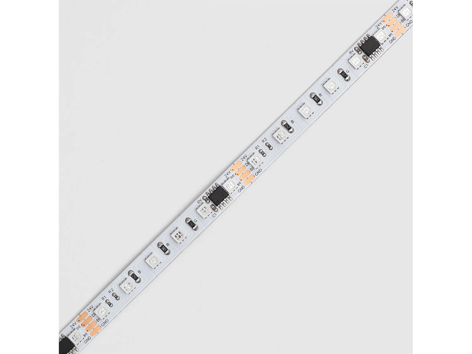 Ruban LED Digital SPI 24V RGBIC SMD 96 LED/m 5m Largeur 8mm Coupe 6 cm IP20 RGBIC