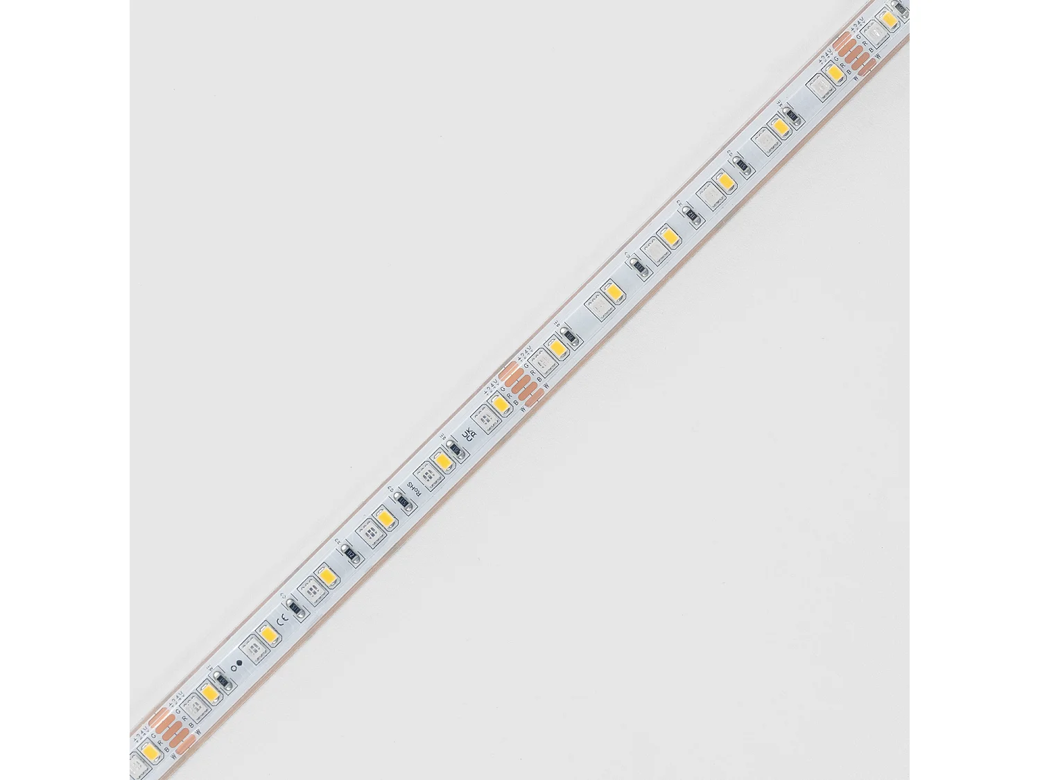 Ruban LED 24V RGBW SMD 120 LED/m 5m 13W/m Largeur 12 mm Coupe 5 cm IP65 RGBW
