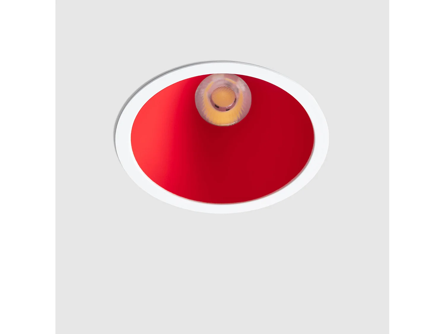 Faretto Downlight LED 9-12W Conico Inclinazione 20º Areni Foro Ø 100 mm 4000K Rosso Bianco Naturale 12 W