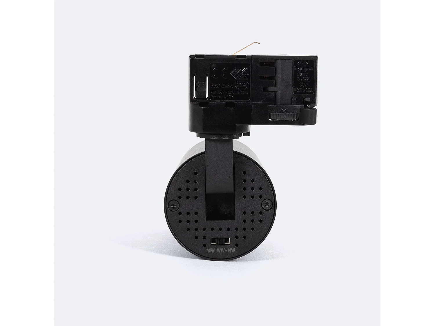 Spot LED sur Rail Triphasé 18W CCT Sélectionnable Misoh 2700K - 4000K - 6000K 38º Noir CCT