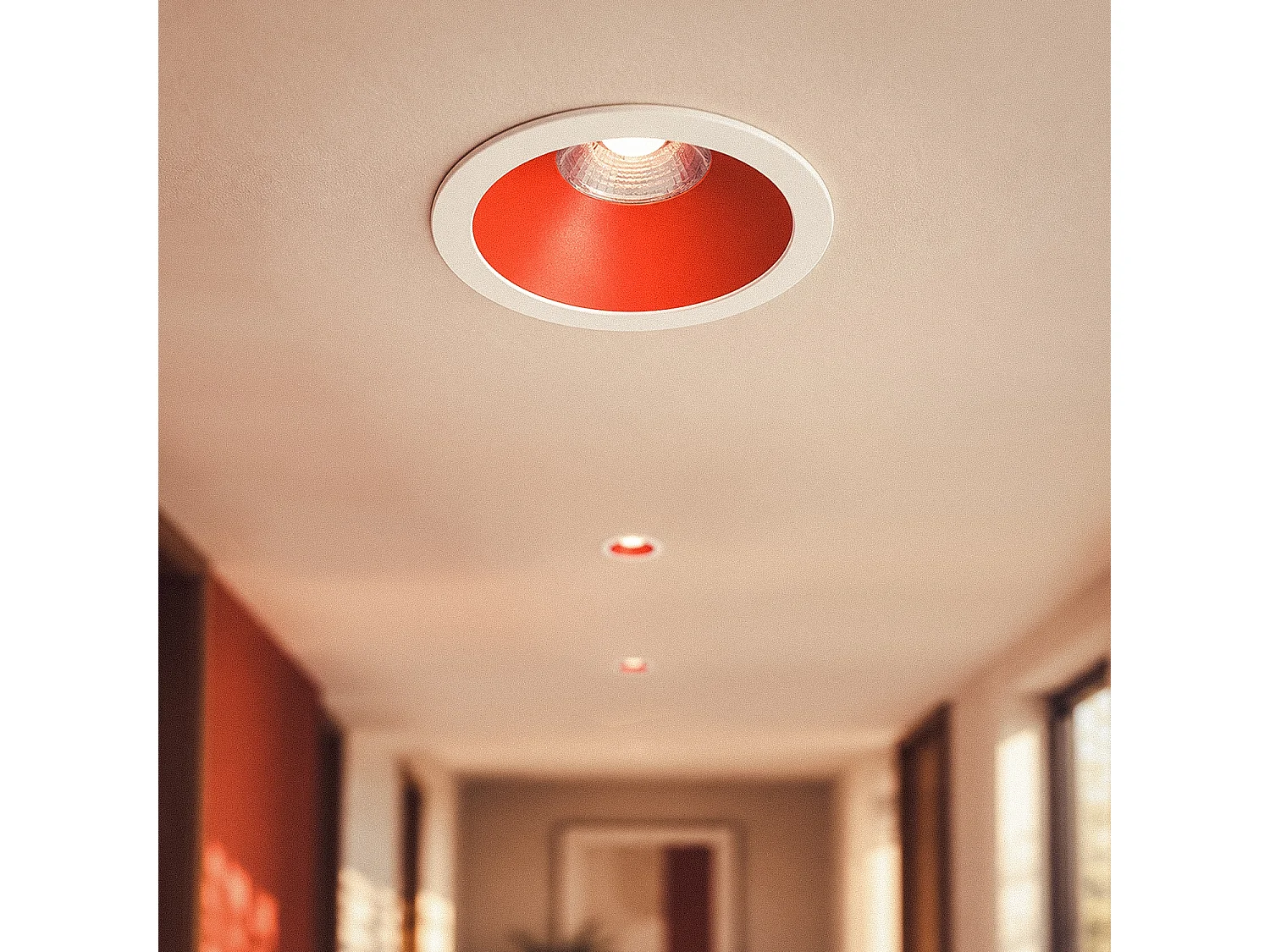 Faretto Downlight LED 5-7W Conico Areni Foro Ø 65 mm 4000K Rosso Bianco Naturale 7 W