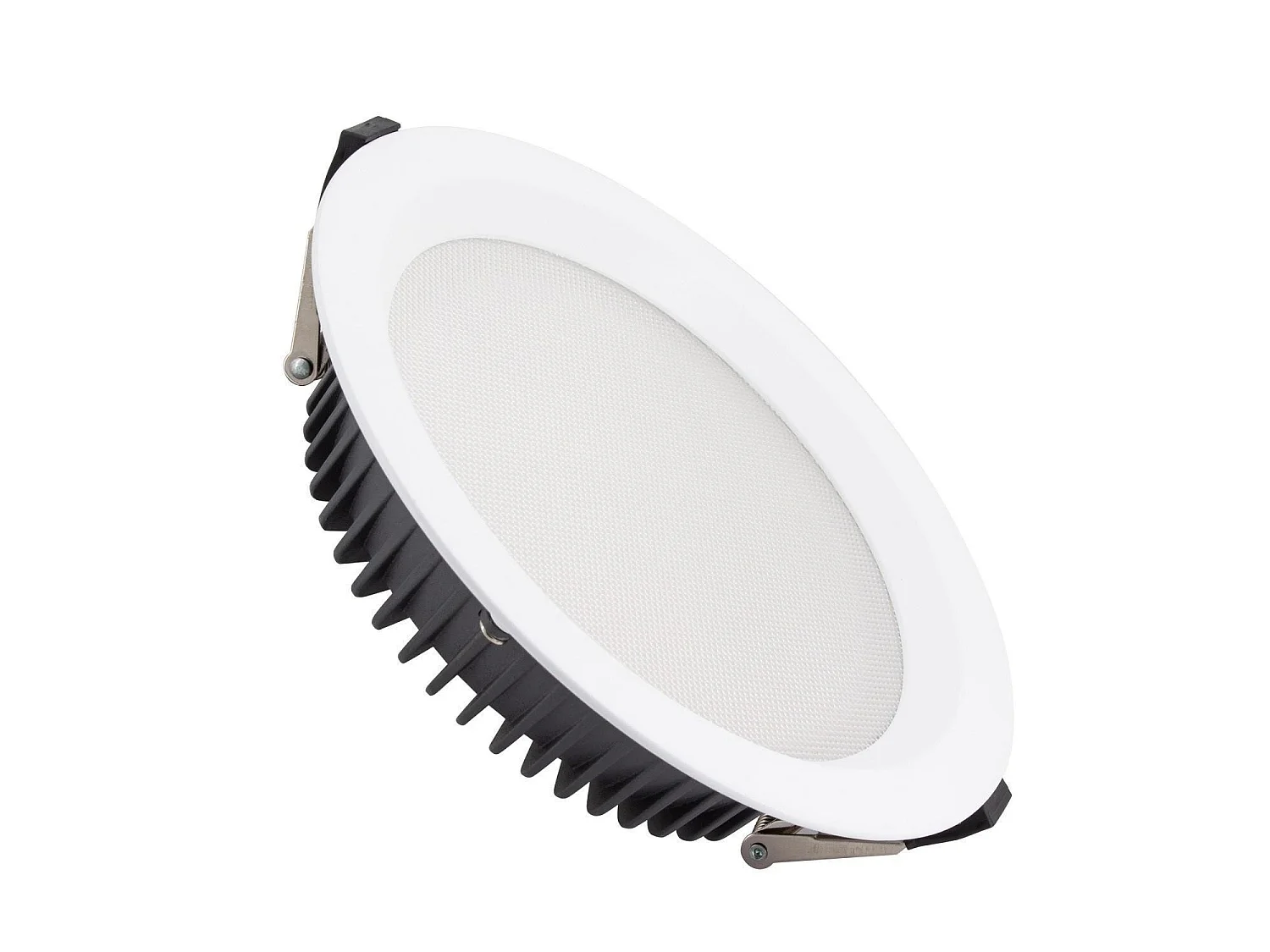 Downlight LED 50W Rond  Aero 130 lm/W Microprismatique  Coupe Ø 200 mm