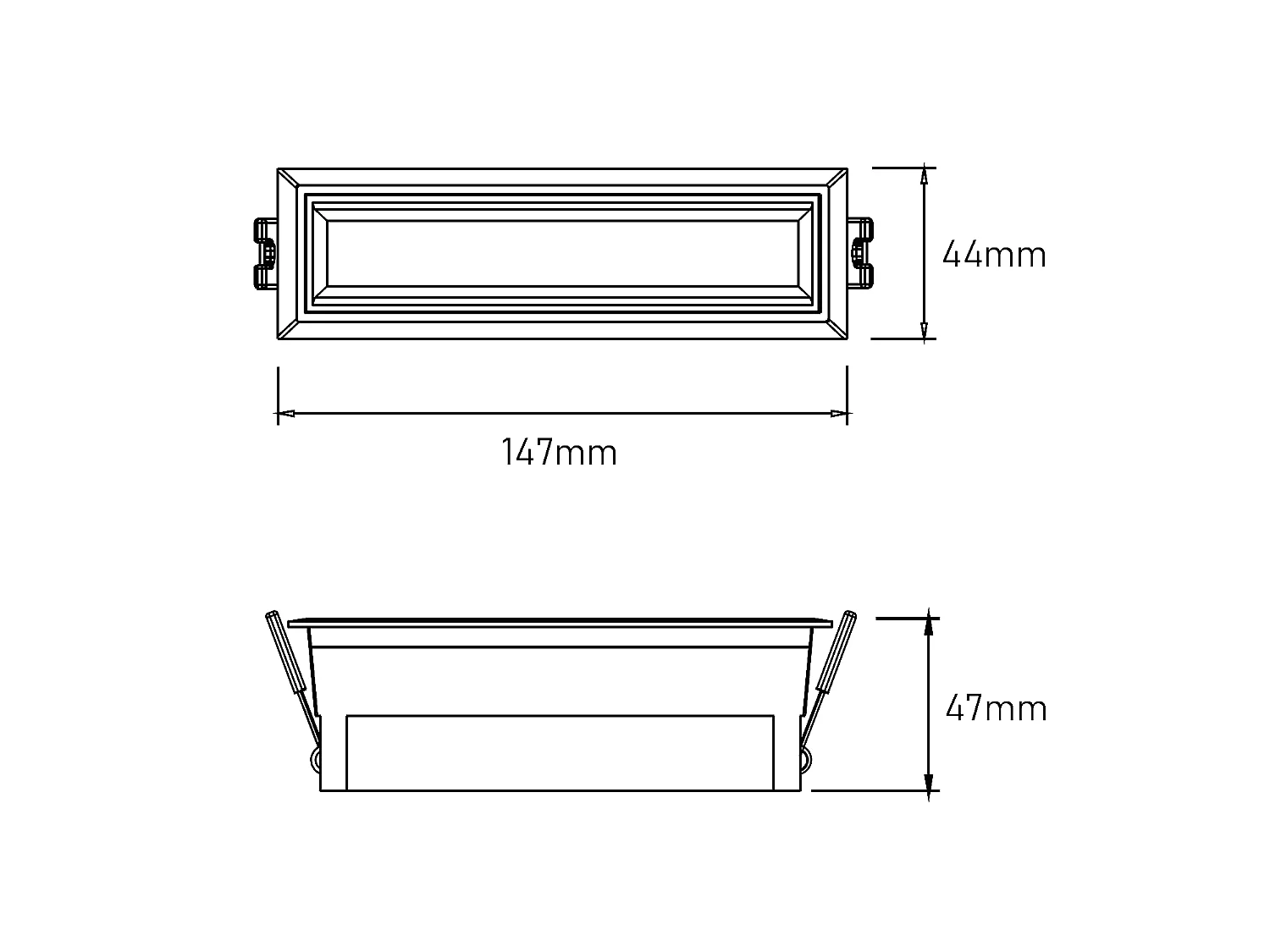 Spot Linéaire LED 7W Encastrable Neale CRI90 Coupe 140x35 mm 3000K Blanc / Noir Blanc chaud