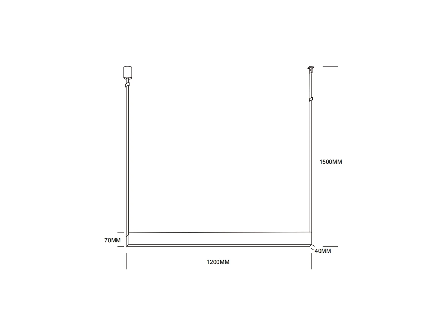 Barre Linéaire LED 120cm 30W Suwis avec Rail Magnétique 20mm Blanc