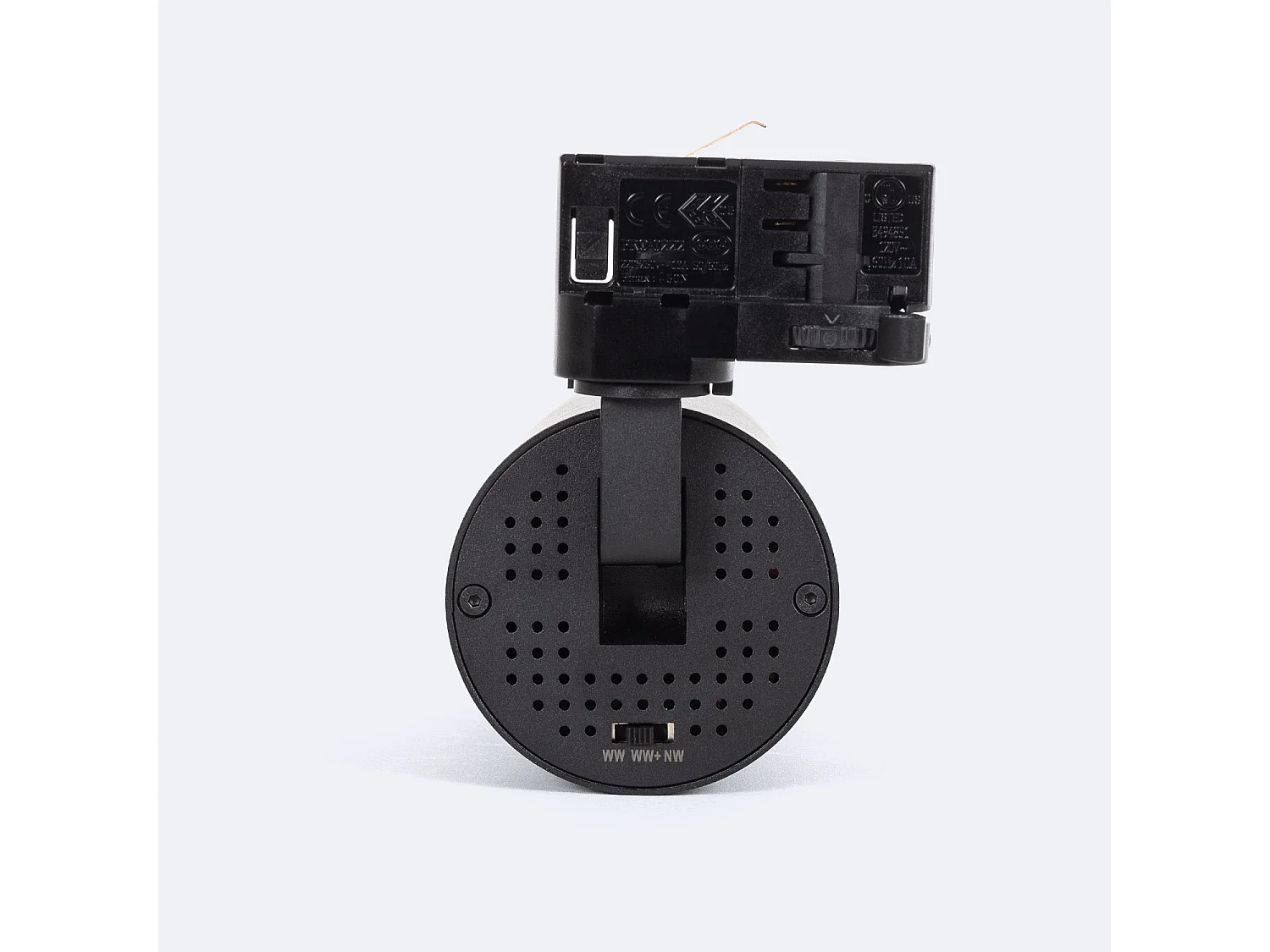 Spot LED sur Rail Triphasé 30W CCT Sélectionnable Misoh 2700K - 4000K - 6000K 38º Noir CCT