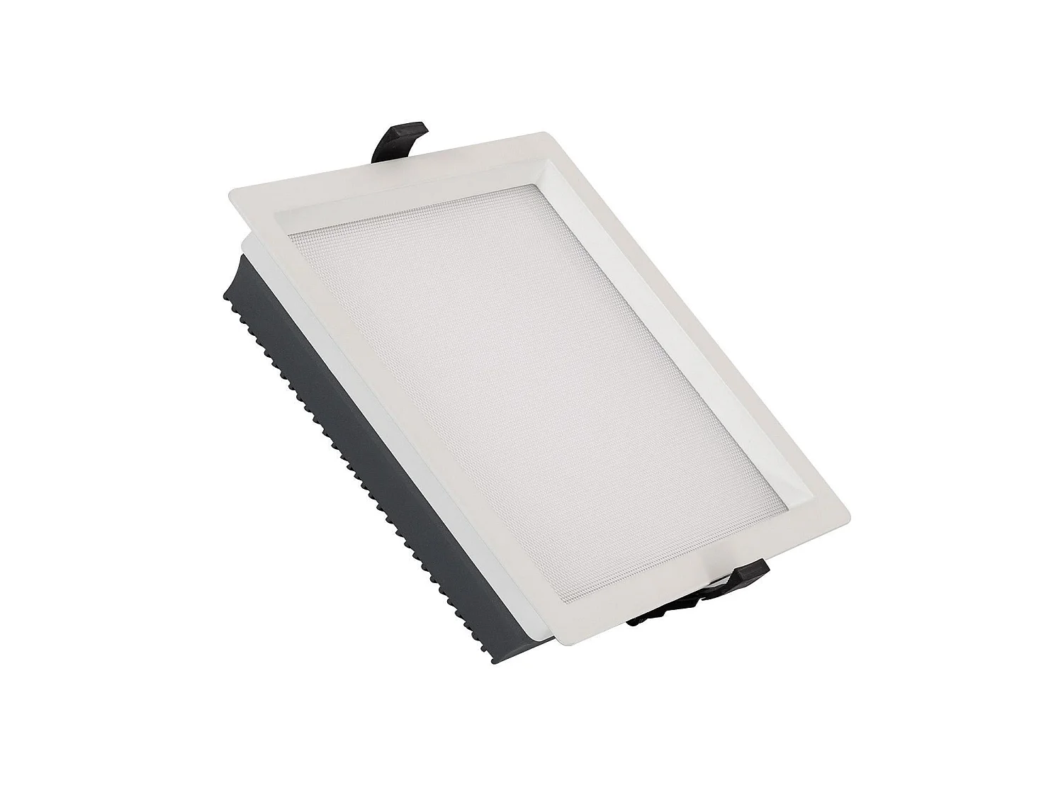 Downlight LED 30W Carré  Aero 130 lm/W Microprismatique  Coupe 210x210 mm 3000K - 4000K - 6000K Sélectionnable (chaud-neutre-froid)