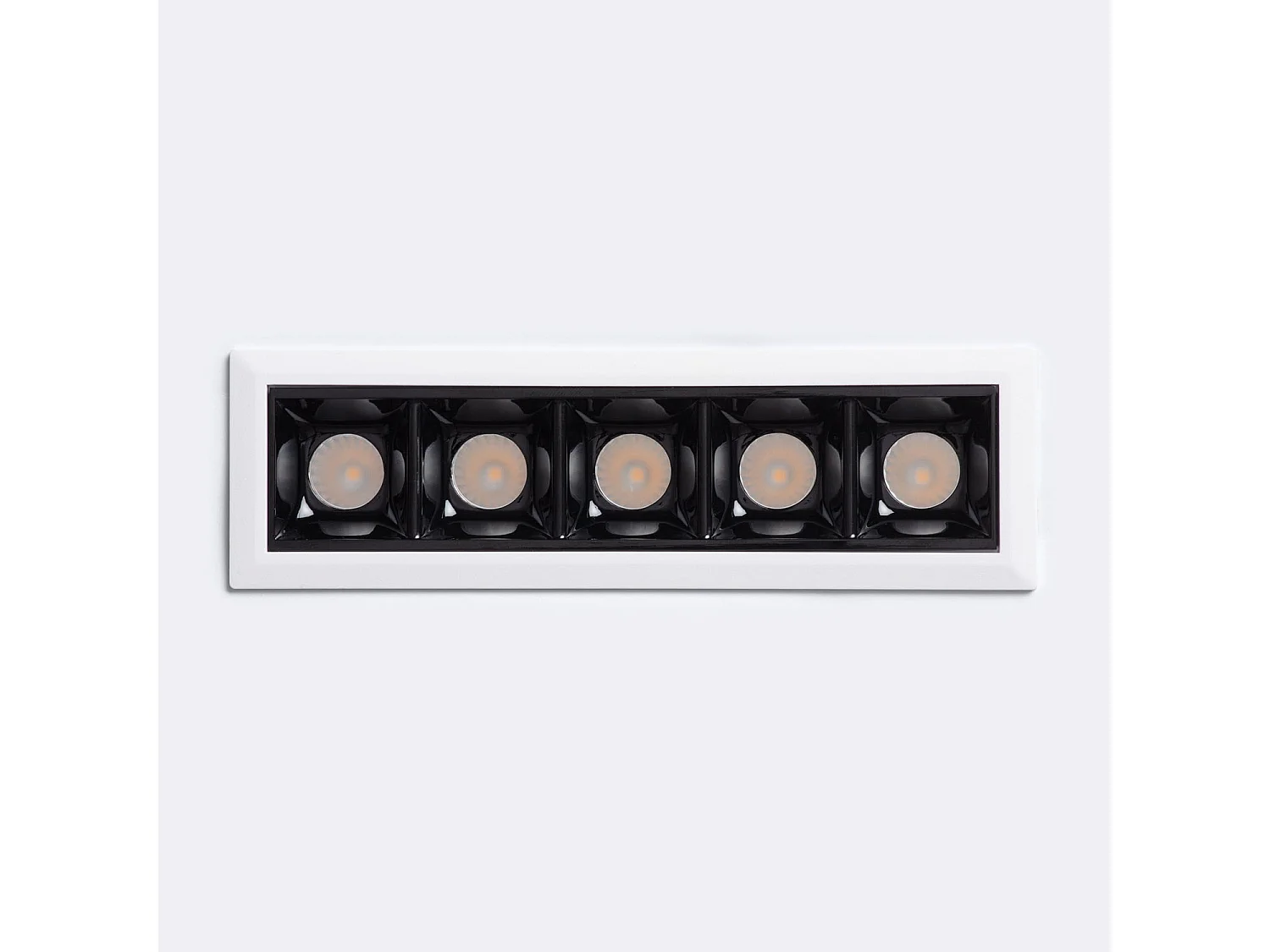 Spot LED Linéaire 7W Encastrable Batyo CRI90 Coupe 140x35 mm 3000K Blanc / Noir Blanc chaud