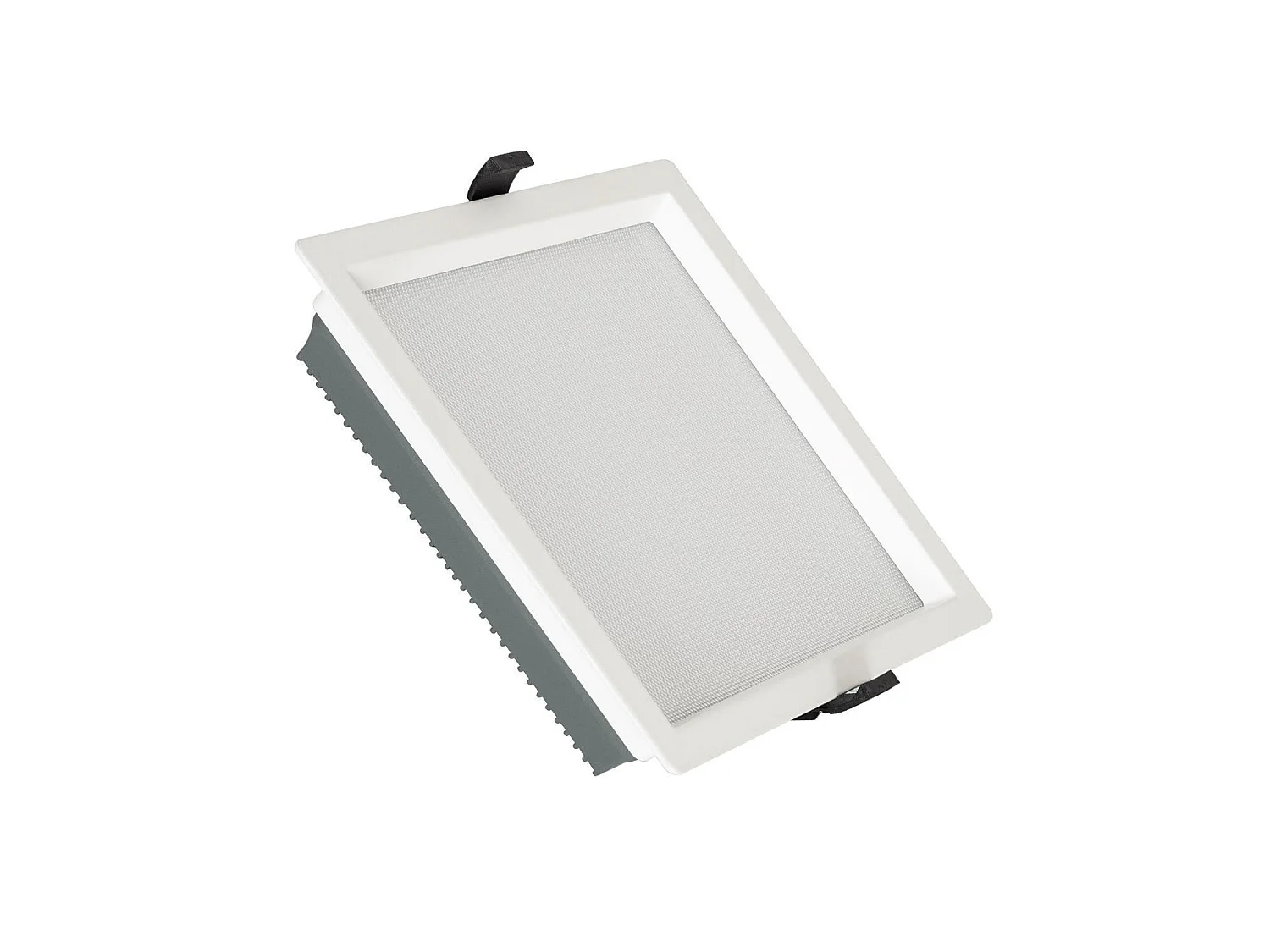 Downlight LED 40W Carré  Aero 130 lm/W Microprismatique  Coupe 210x210 mm 3000K - 4000K - 6000K Sélectionnable (chaud-neutre-froid)