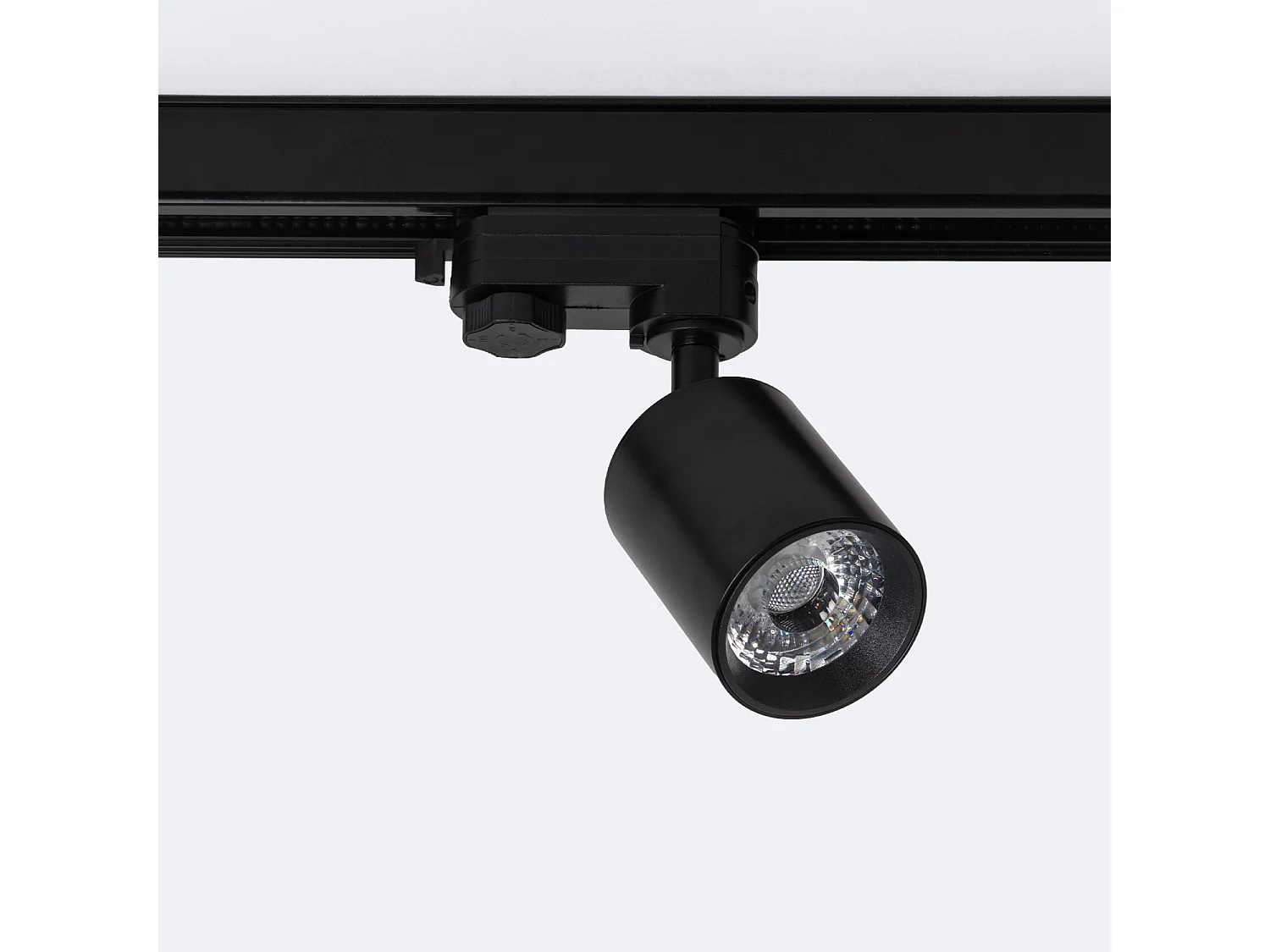 Spot LED sur Rail Triphasé 10W Dimmable Mallet Noir 3000K Blanc chaud