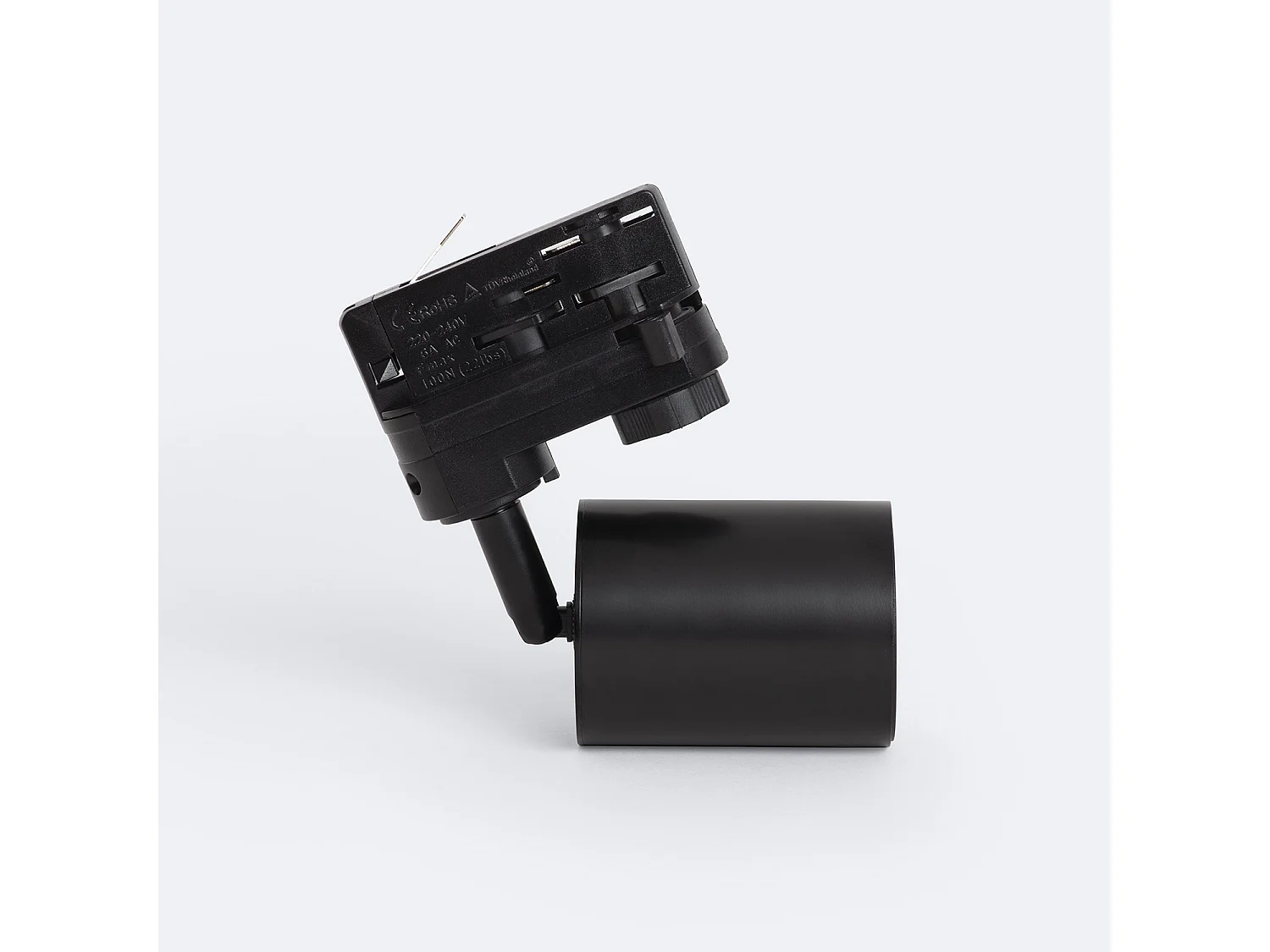 Spot LED sur Rail Triphasé 10W Dimmable Mallet Noir 3000K Blanc chaud