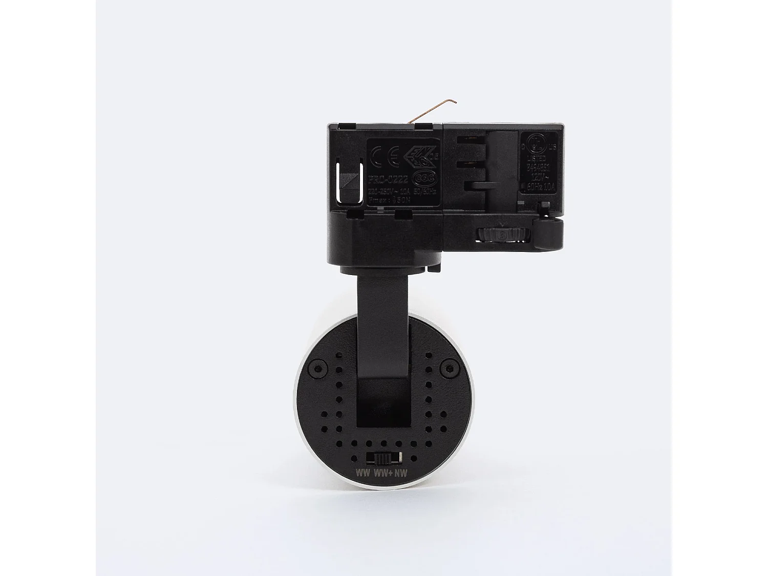 Spot LED sur Rail Triphasé 9W CCT Sélectionnable Misoh 2700K - 4000K - 6000K 38º Noir CCT