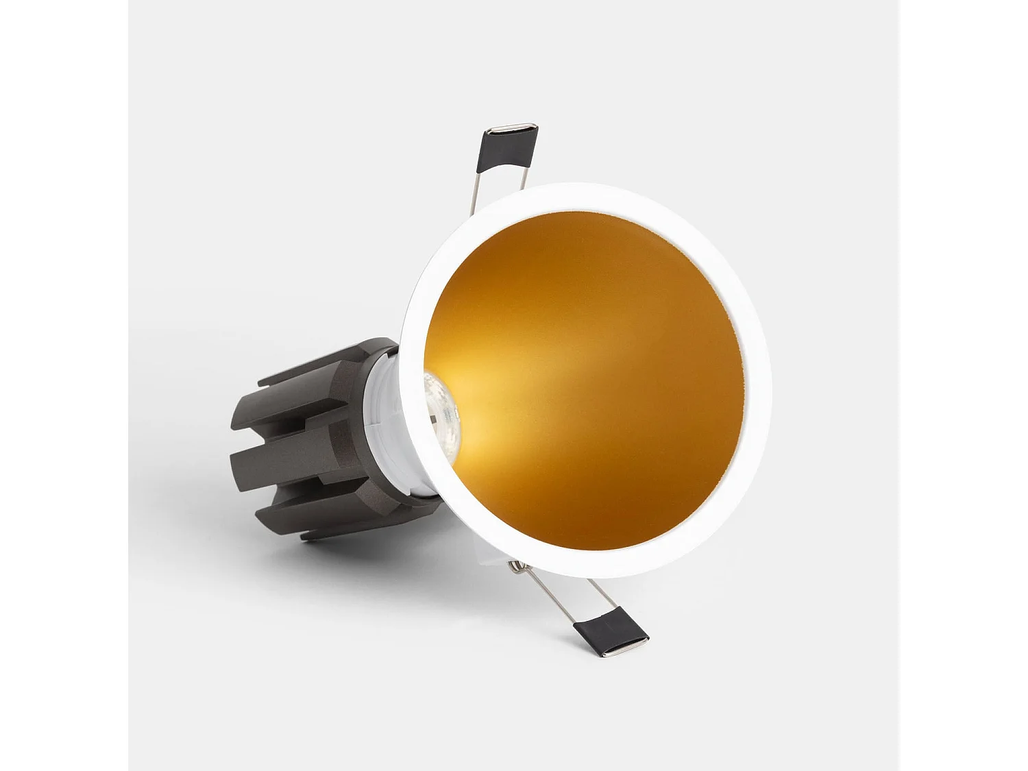 Spot Downlight LED 9W / 12W Conique Inclinaison 20º Areni Coupe Ø 100 mm 4000K Or Blanc neutre 9 W