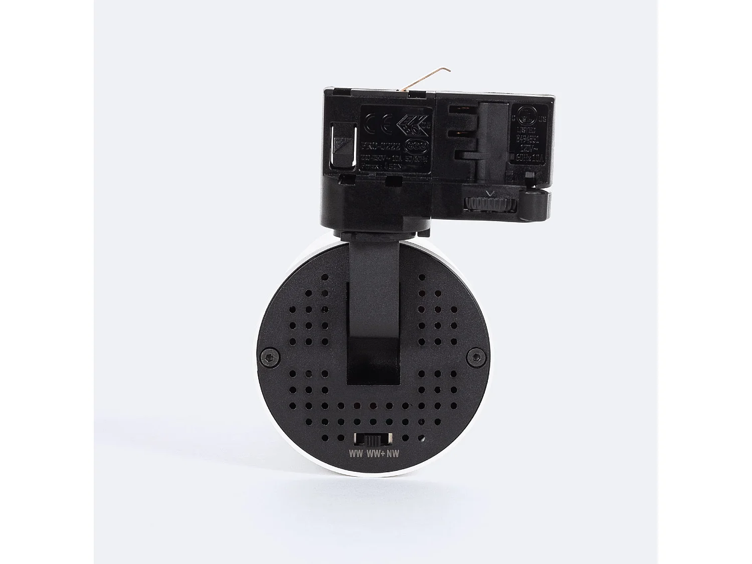 Spot LED sur Rail Triphasé 30W CCT Sélectionnable Misoh 2700K - 4000K - 6000K 38º Noir / Blanc CCT
