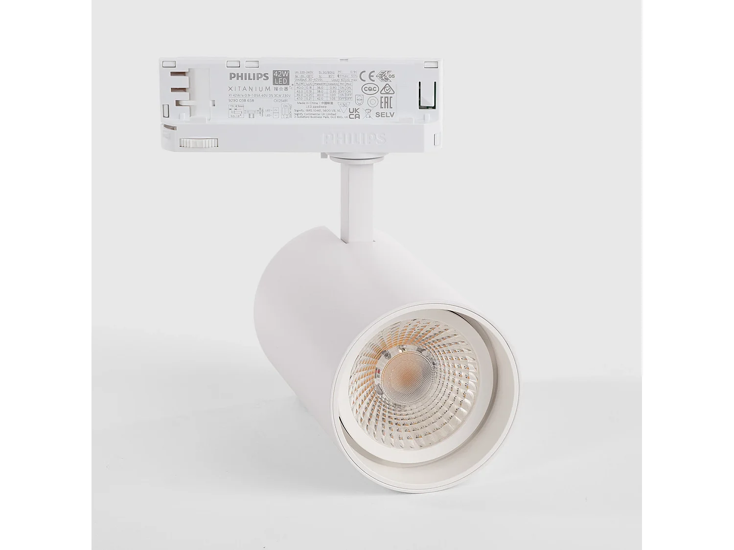 Spot LED sur Rail Triphasé 40W   Fasano  2700K Blanc Blanc chaud