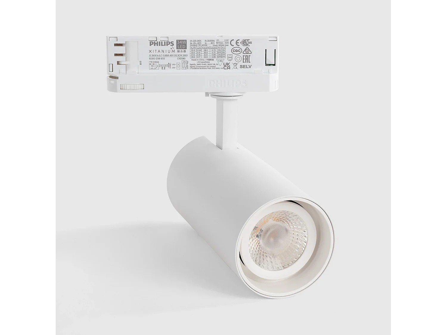 Spot LED sur Rail Triphasé 30W   Fasano  4000K Blanc Blanc neutre